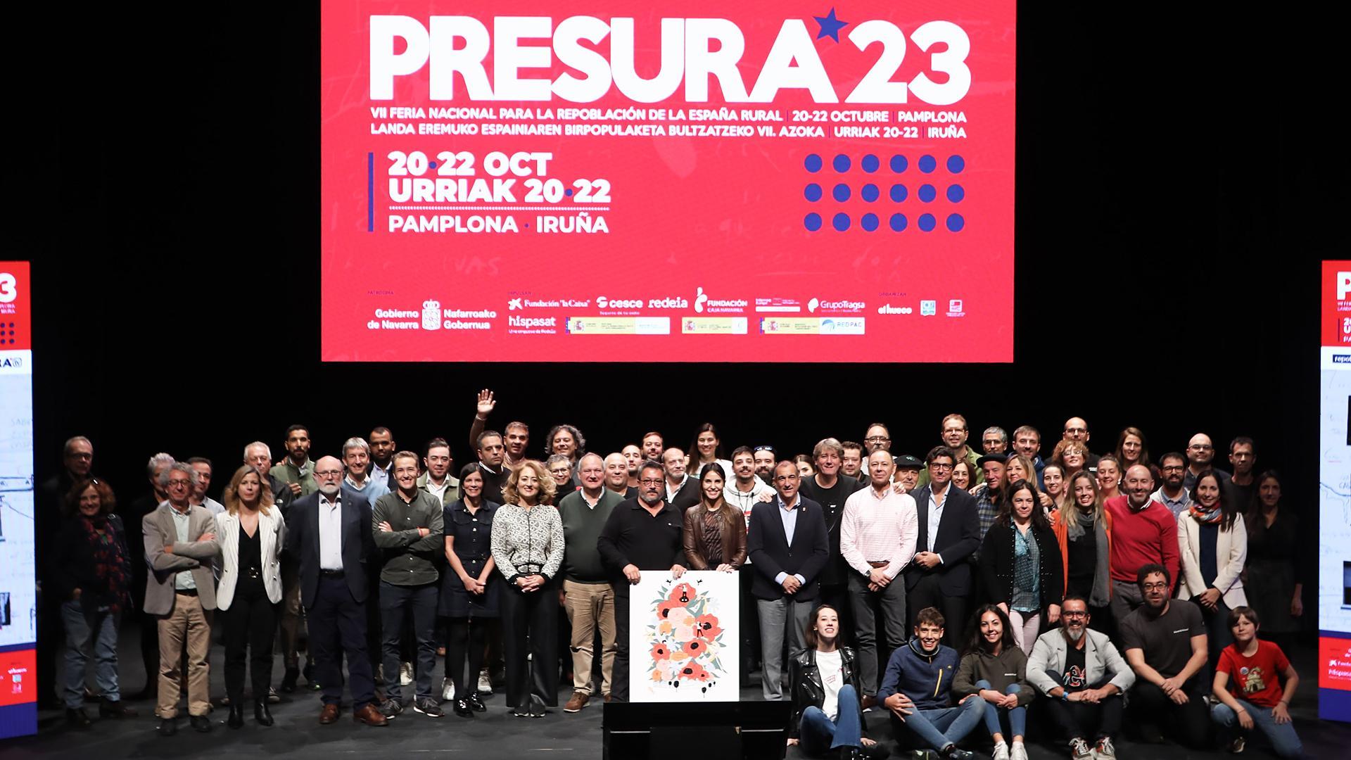 Foto familiar de la clausura del la Feria Presura 2023 celebrada en Pam`plona