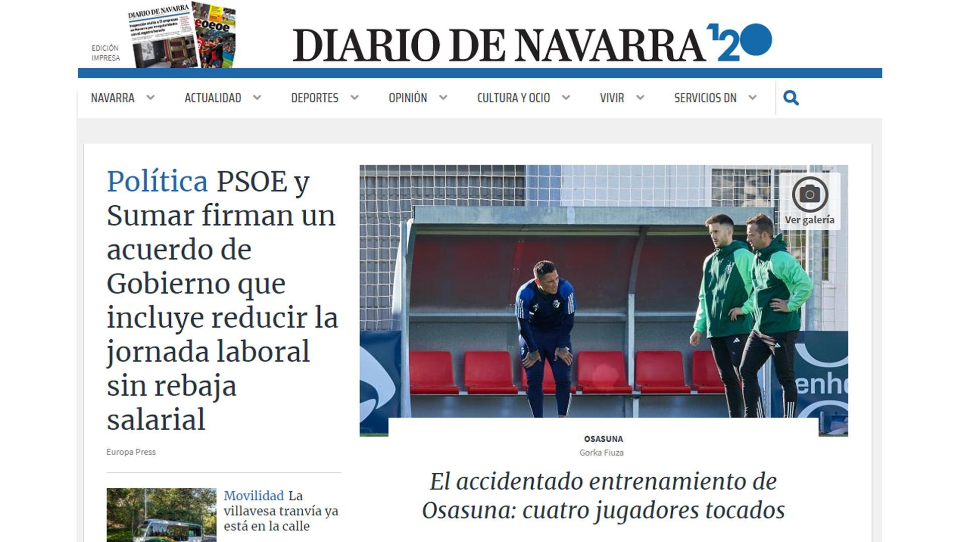 Imagen de la portada de Diariodenavarra.es