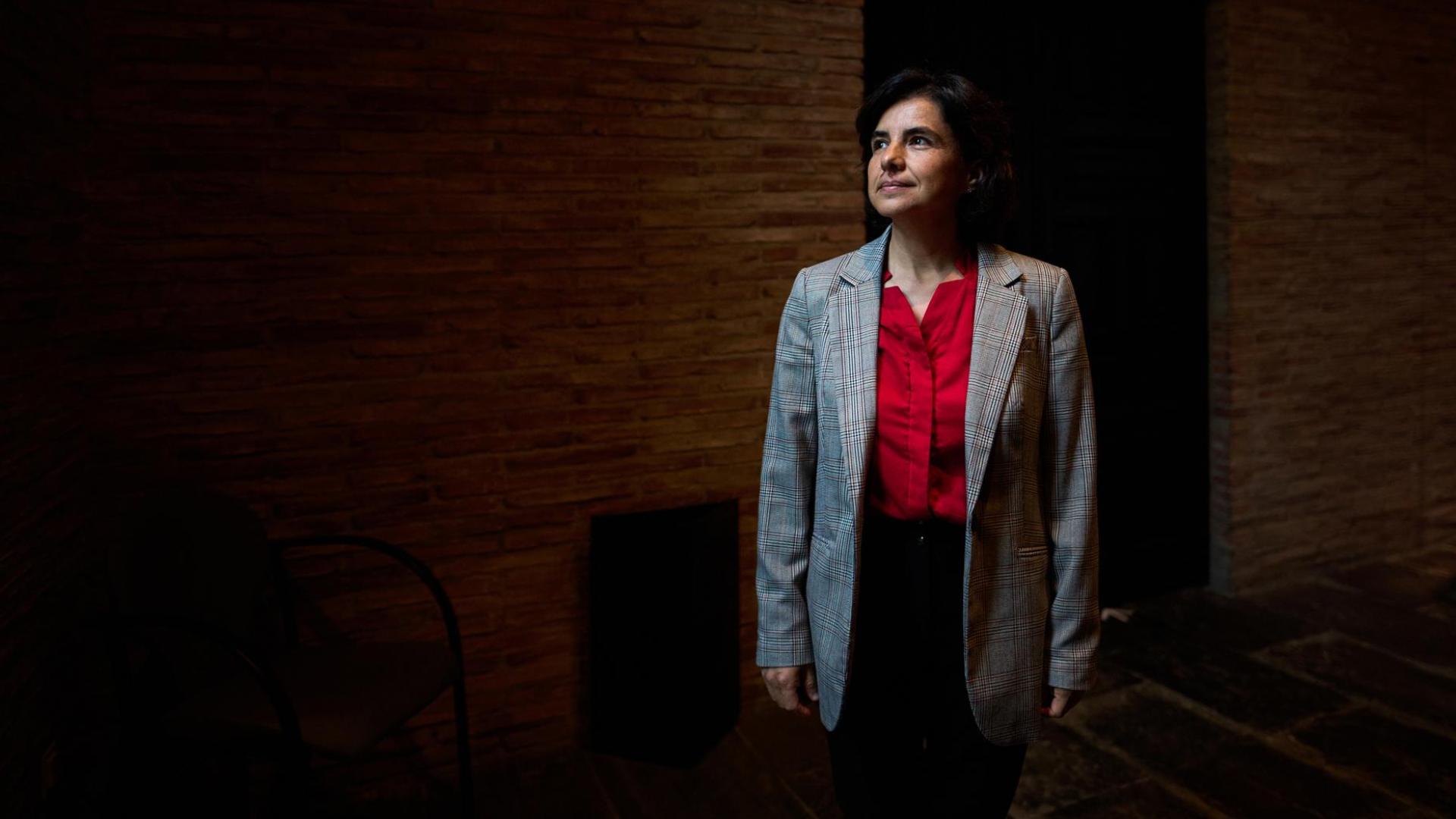 Alicia Troncoso, fotografiada en el Museo de Navarra