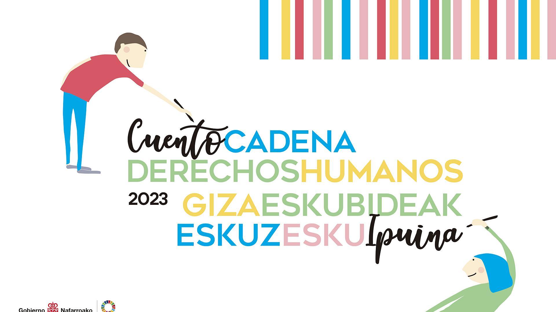 Cartel del certamen "Cuento cadena Derechos Humanos"