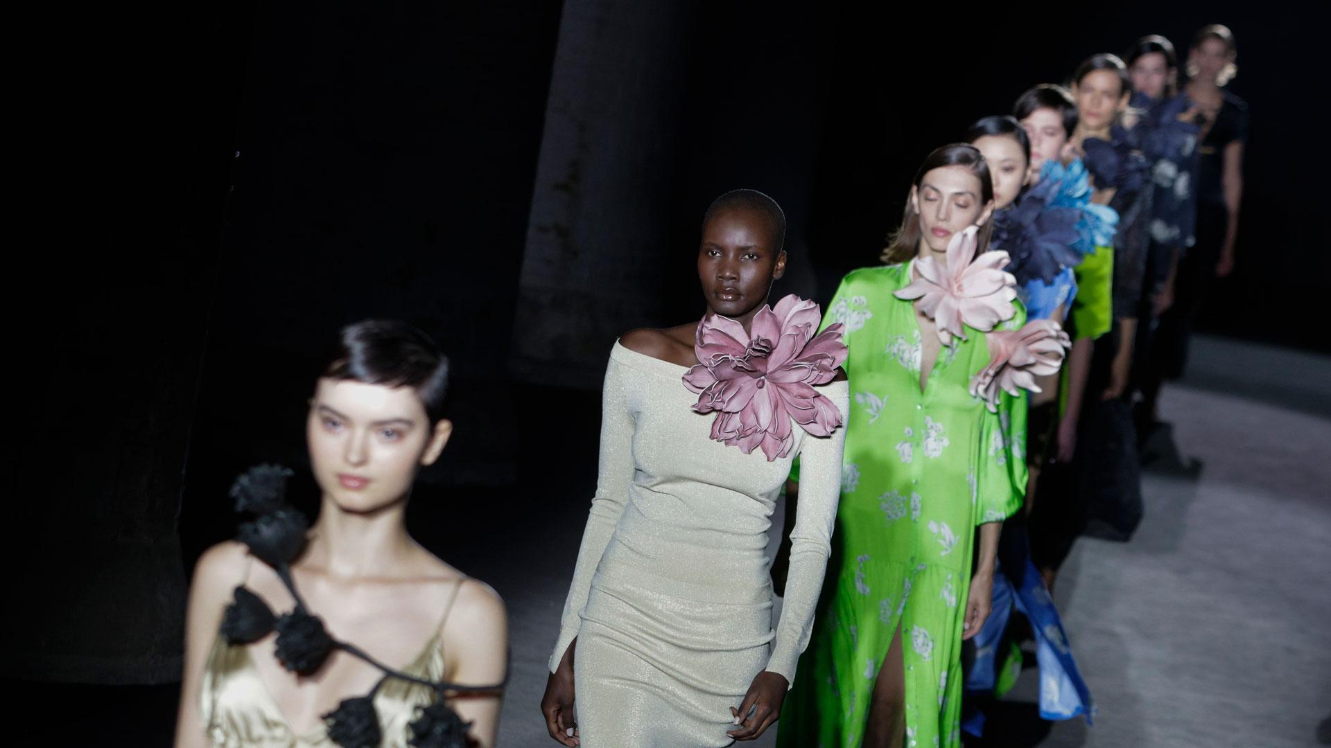 Desfile de la firma Lebor Gabala en la segunda jornada pasarela 080 Fashion Week, el principal escaparate de moda de Barcelona
