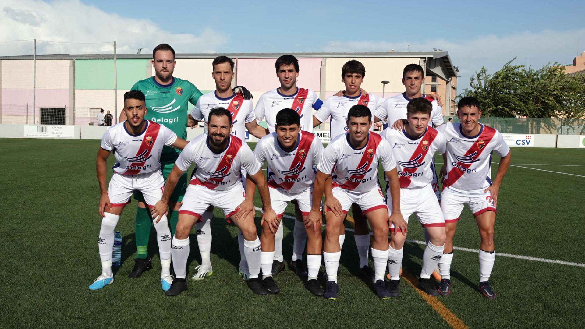 Jugadores del Club Atlético Milagrés que disputaron el partido del centenario contra el Alesves de Villafranca