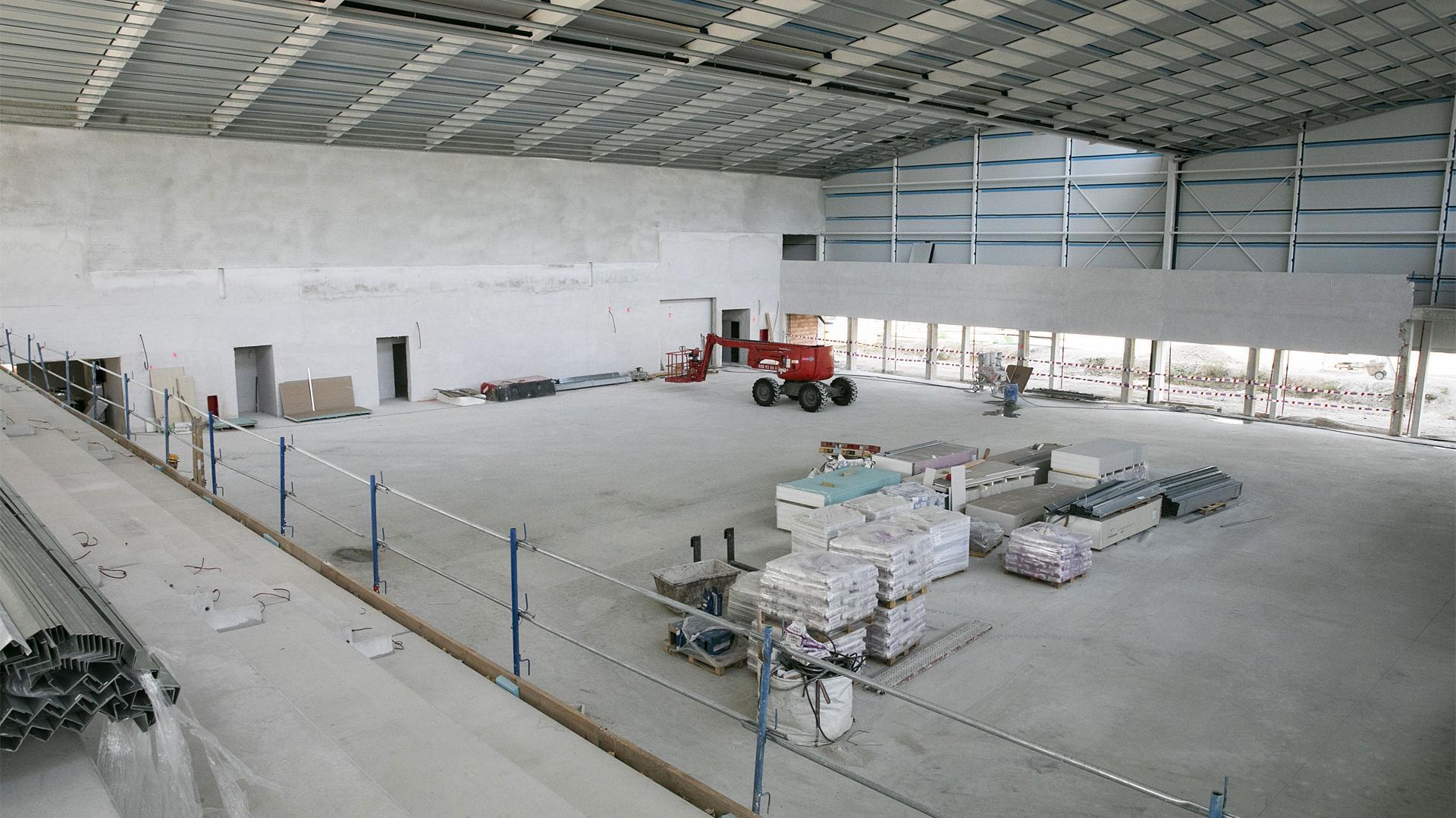 Obras del polideportivo de Buztintxuri
