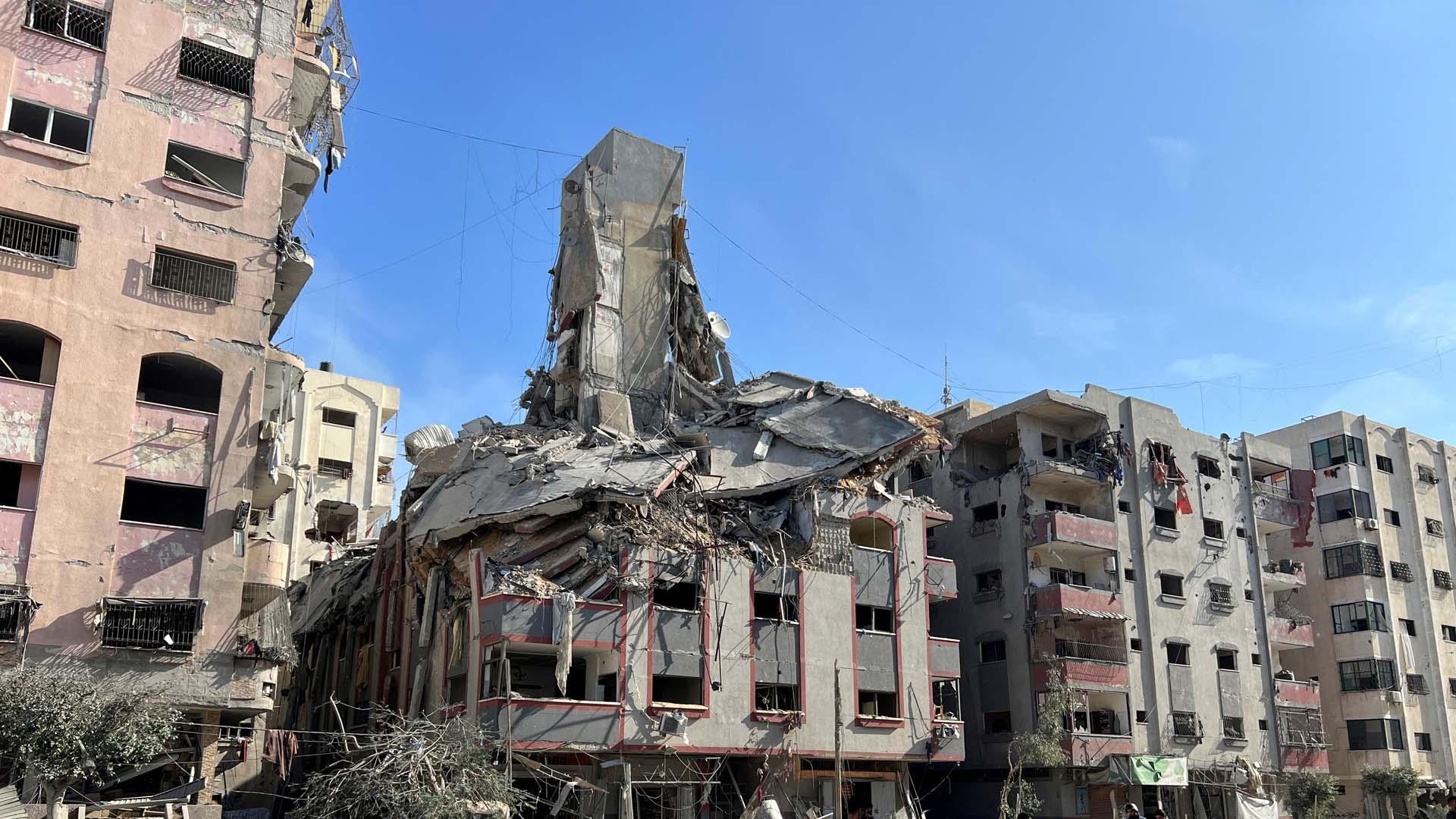 Edificios destruidos en Gaza