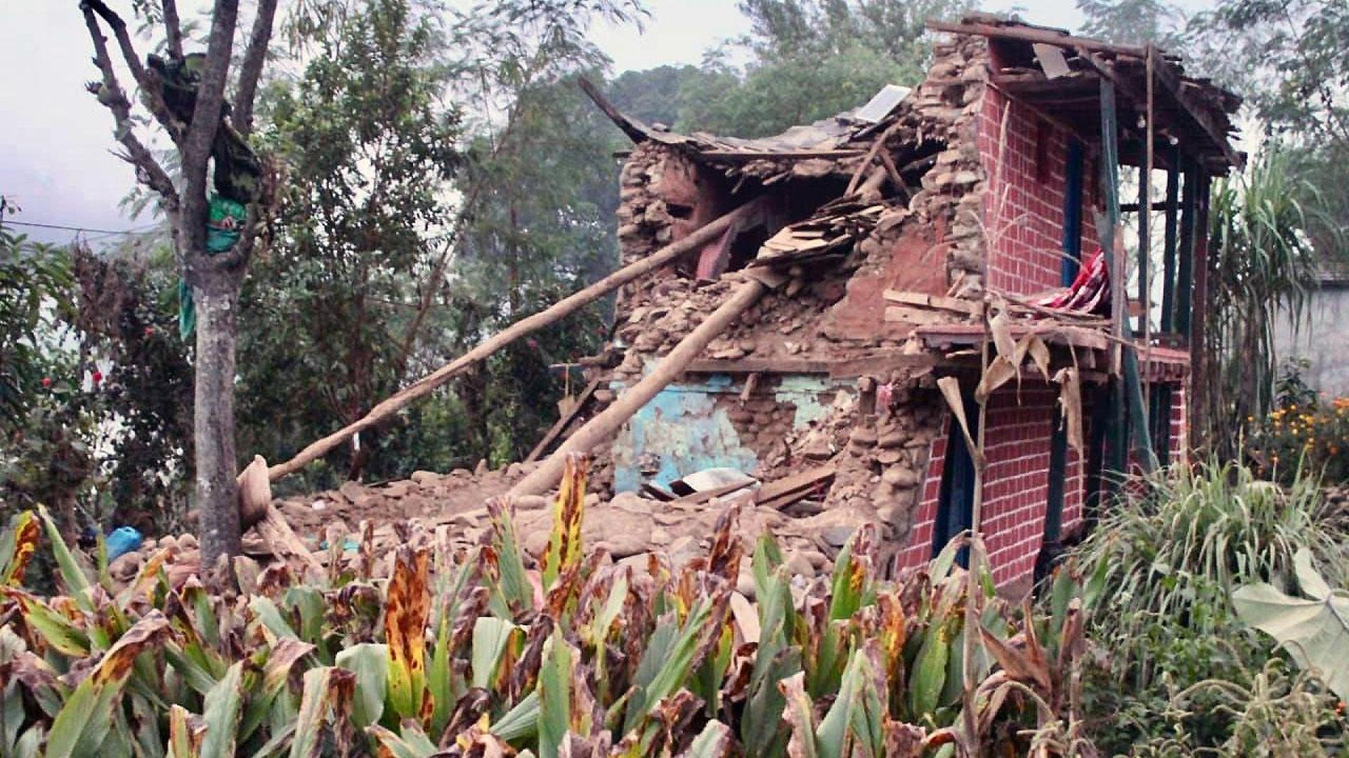 Una vivienda de Jajarakot (Nepal), afectada por el seísmo