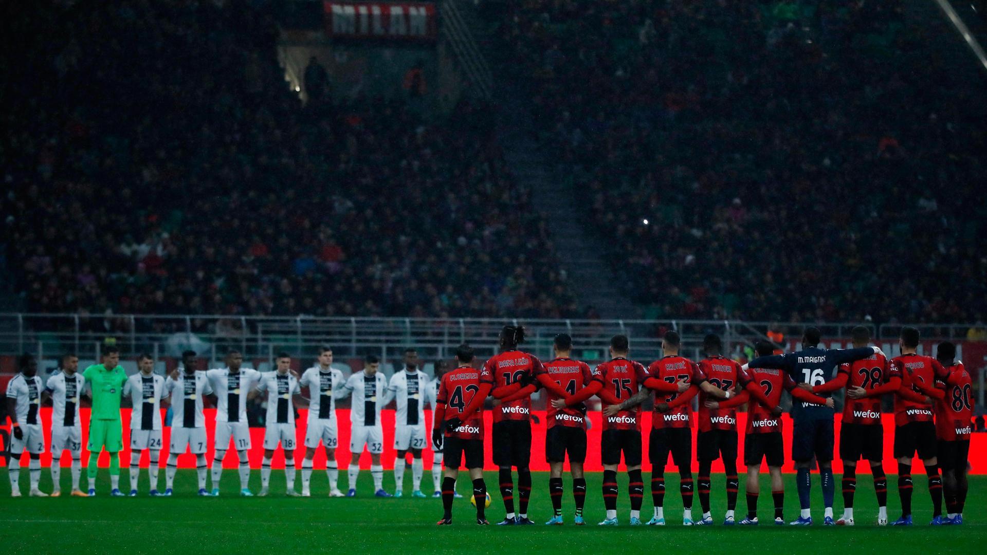 Imagen del último duelo entre el Milan y Udinese