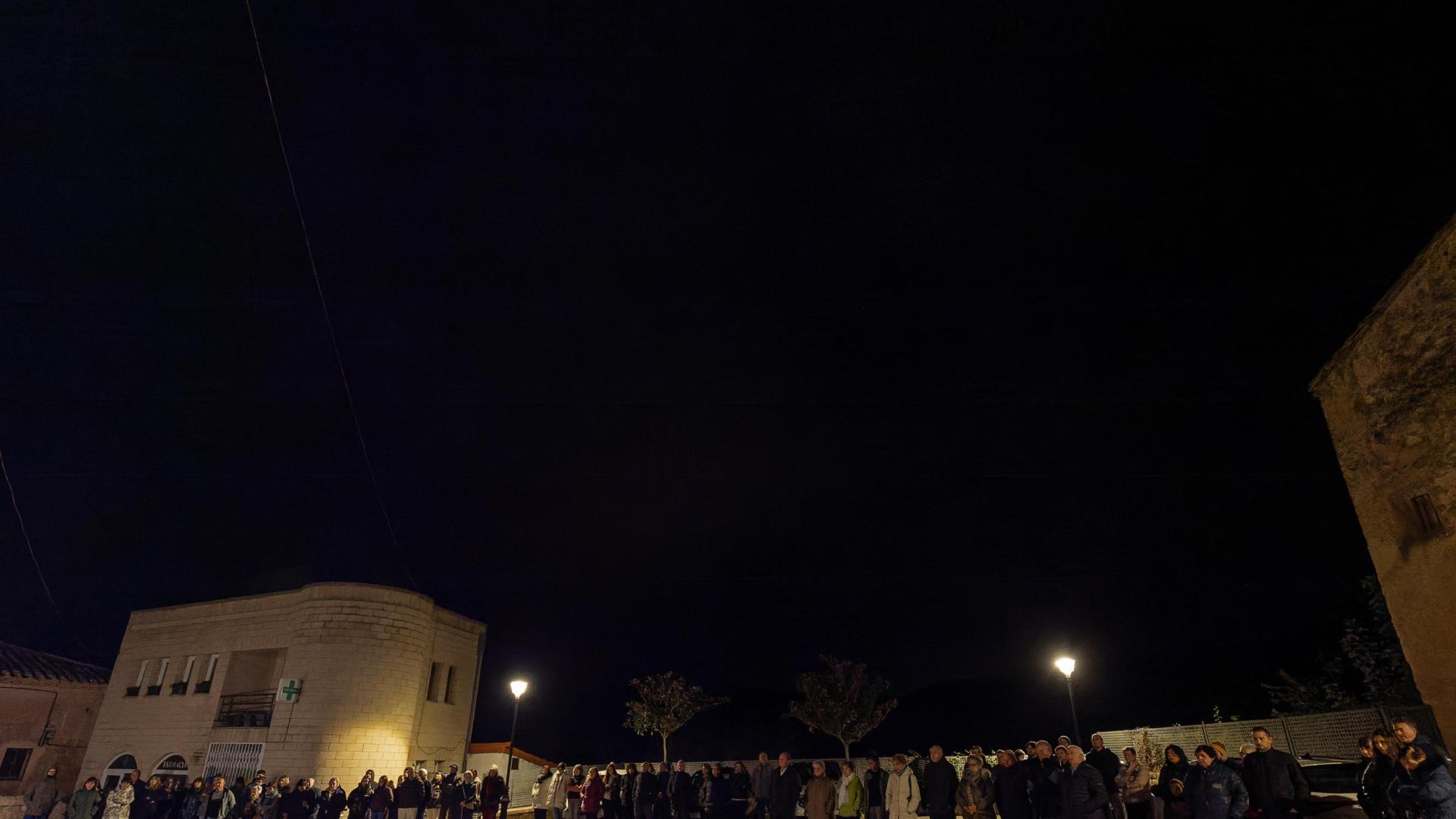 La concentración de este martes por la tarde en la plaza San Andrés del concejo de Igúzquiza.