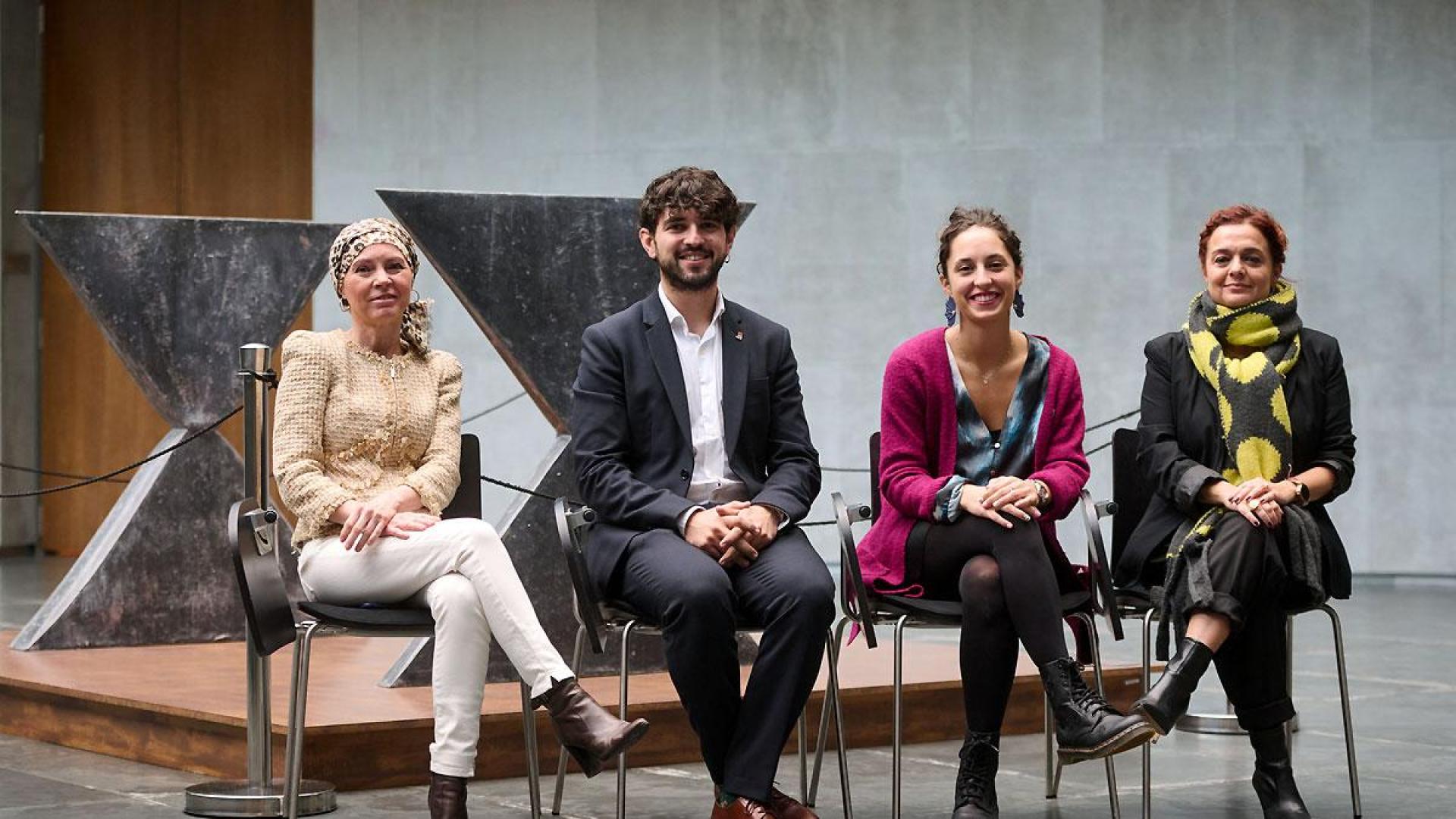 Cristina López (UPN), Kevin Lucero (PSN), Irati Jiménez (EH Bildu) y Blanca Regúlez (Geroa Bai), miembros del Consejo de Transparencia de Navarra