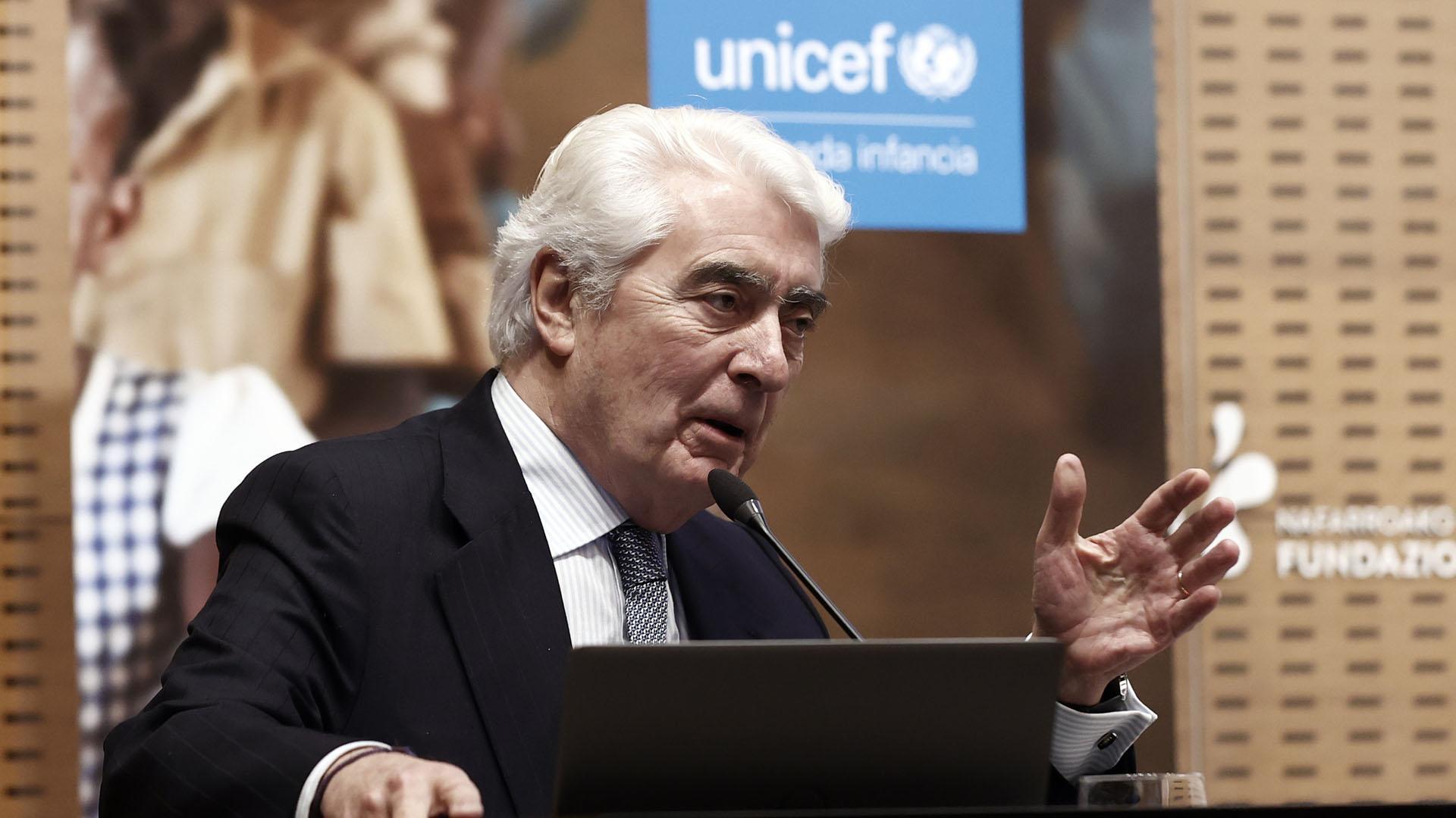 Gustavo Suárez, presidente de Unicef España, durante su intervención en Civican