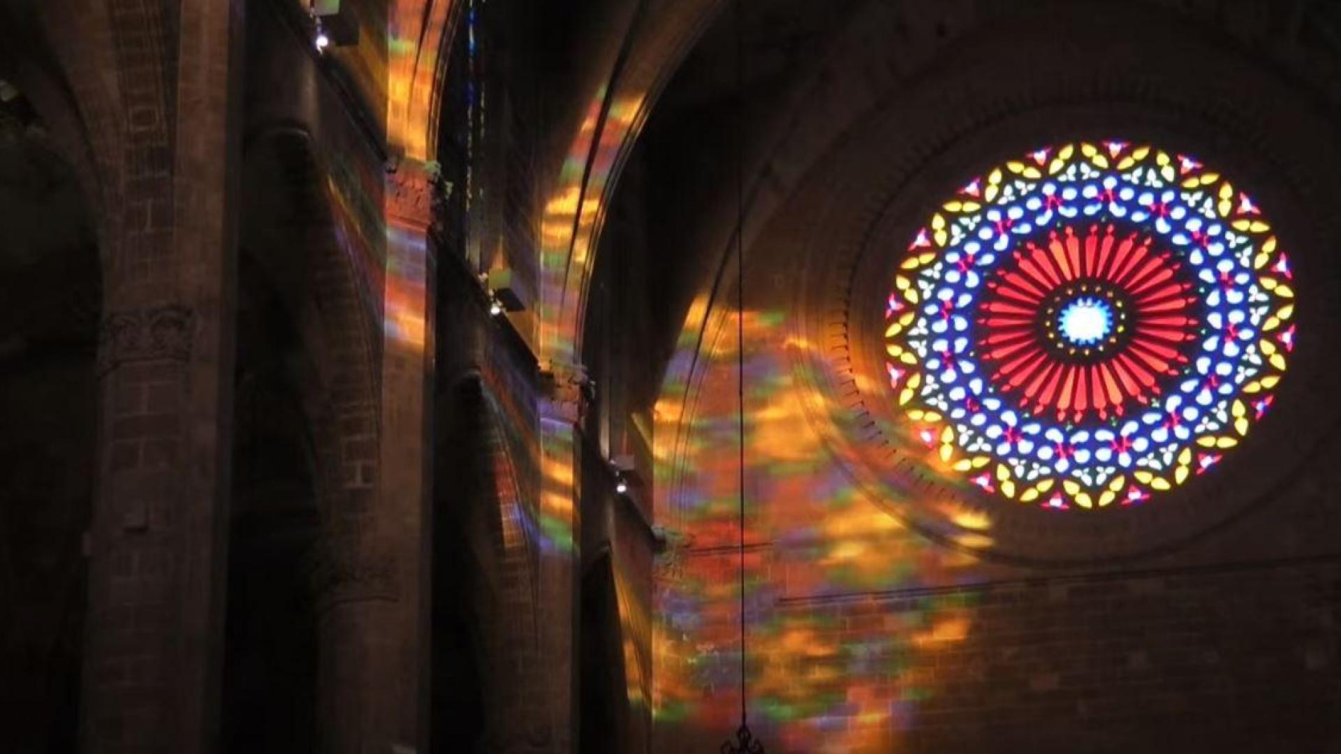 Imagen de la retransmisión que ha emitido la Catedral de Palma en Youtube, de la Fiesta de la Luz