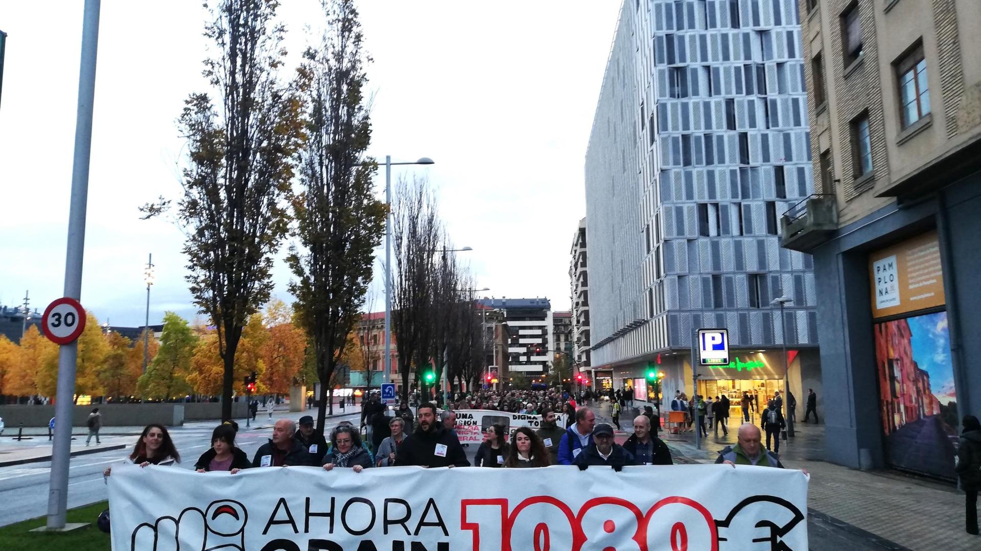 Manifestación organizada por el grupo "Ahora 1080 Orain"