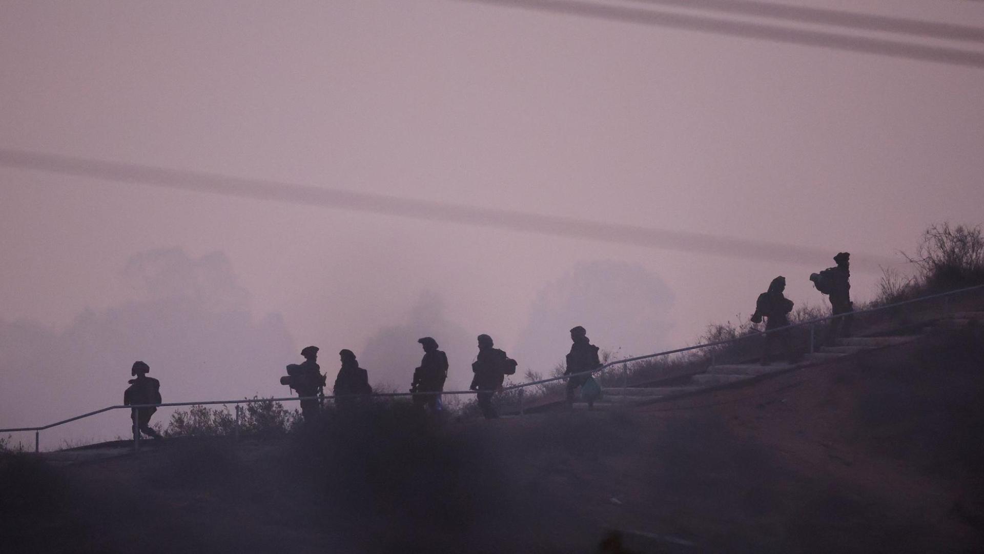 Soldados de Israel en la frontera de Gaza
