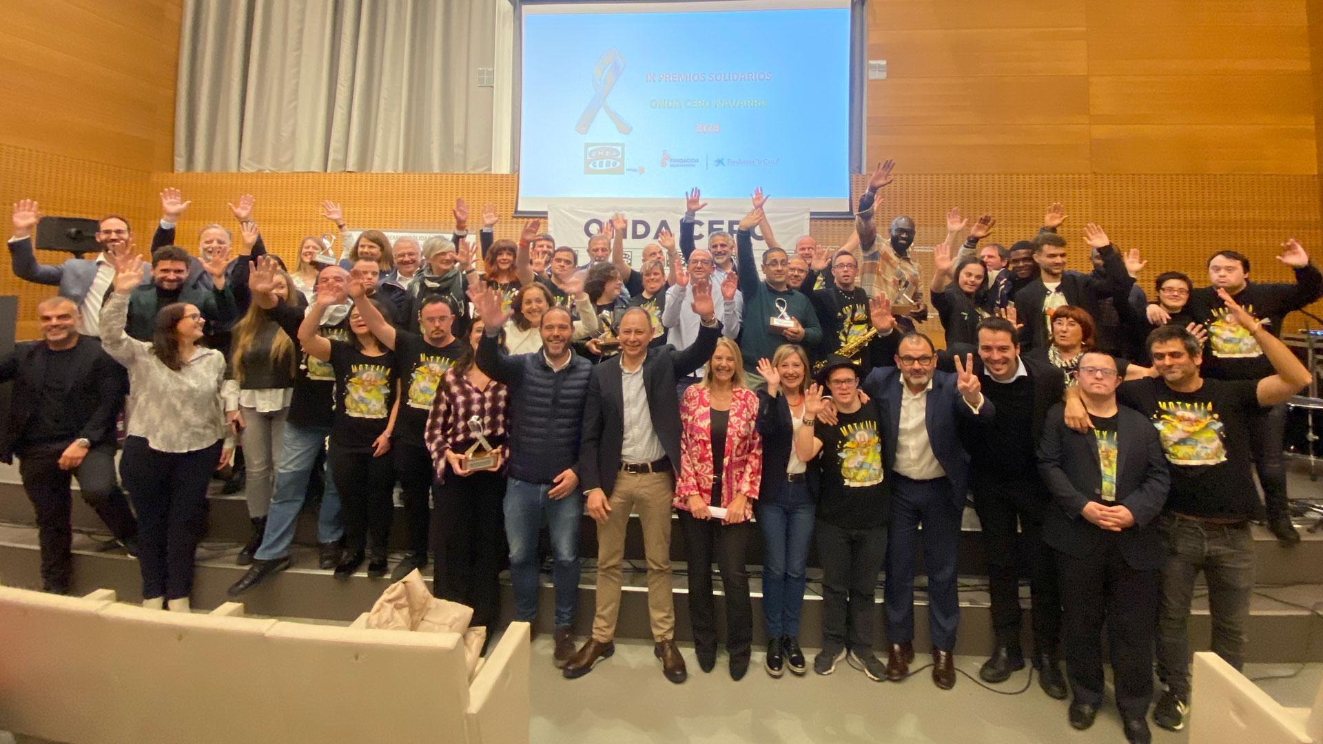 Entidades y personas involucradas en esta IX edición de los Premios Solidarios de Onda Cero que se ha desarrollado en CIVICAN