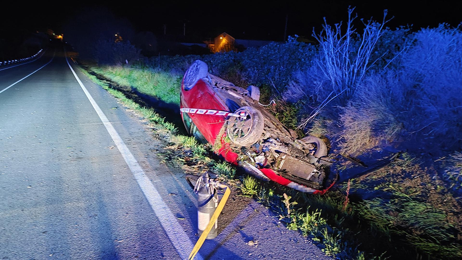 El conductor sufrió policontusiones de carácter leve