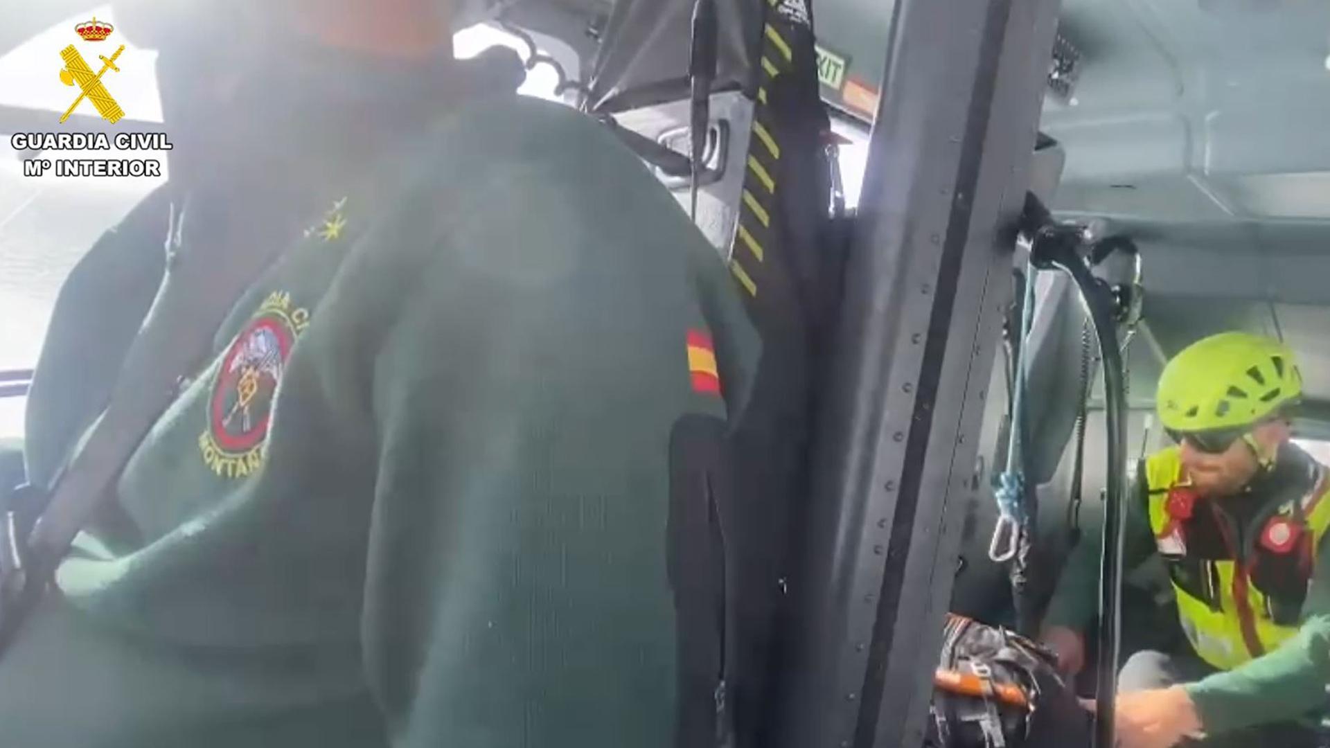 Rescate de un montañero navarro fallecido al sufrir una caída en la 'escupidera' de Monte Perdido