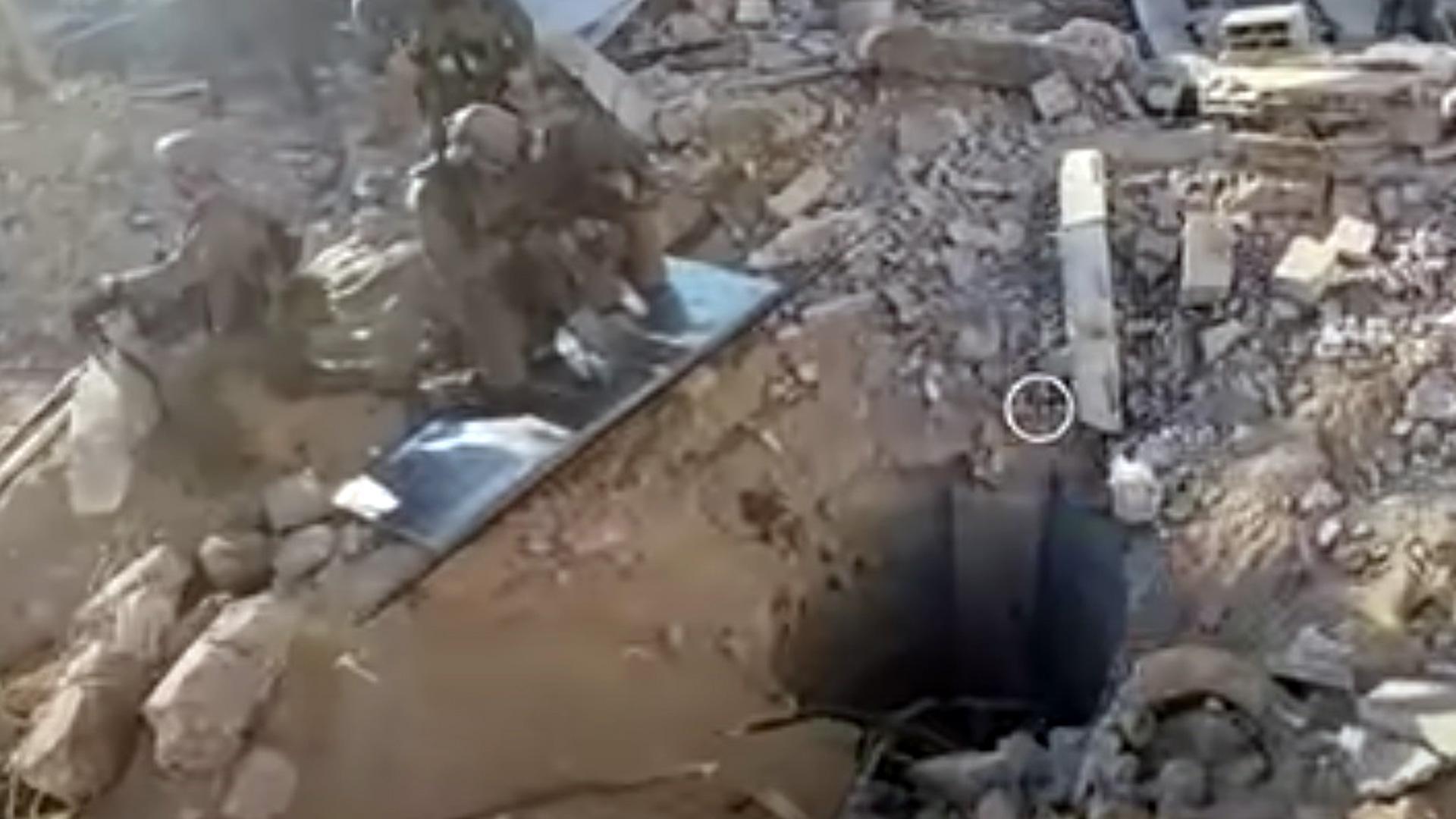 Supuesto túnel de Hamás junto al Hospital Al Shifa de Ciudad de Gaza