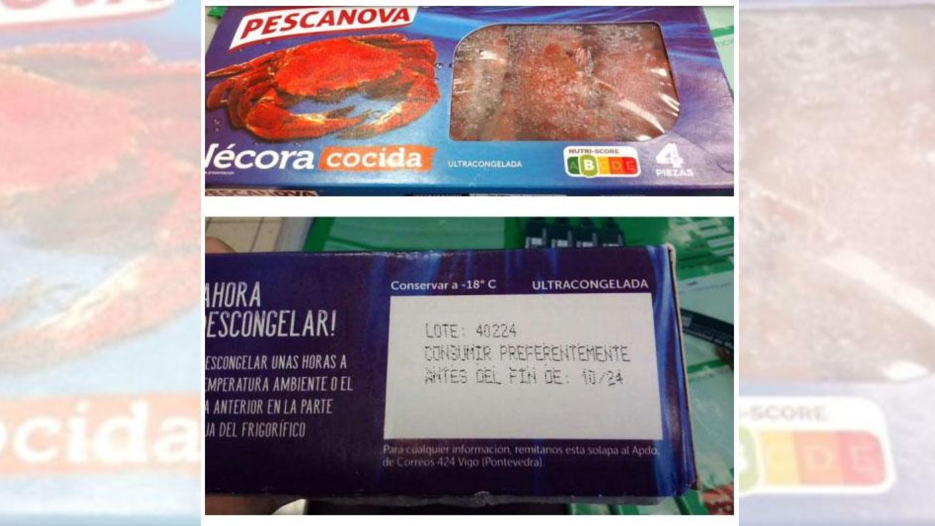 'Nécora cocida ultracongelada' de Pescanova