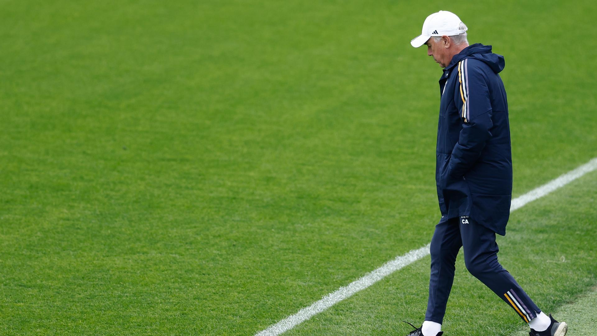 Carlos Ancelotti en Valdebebas