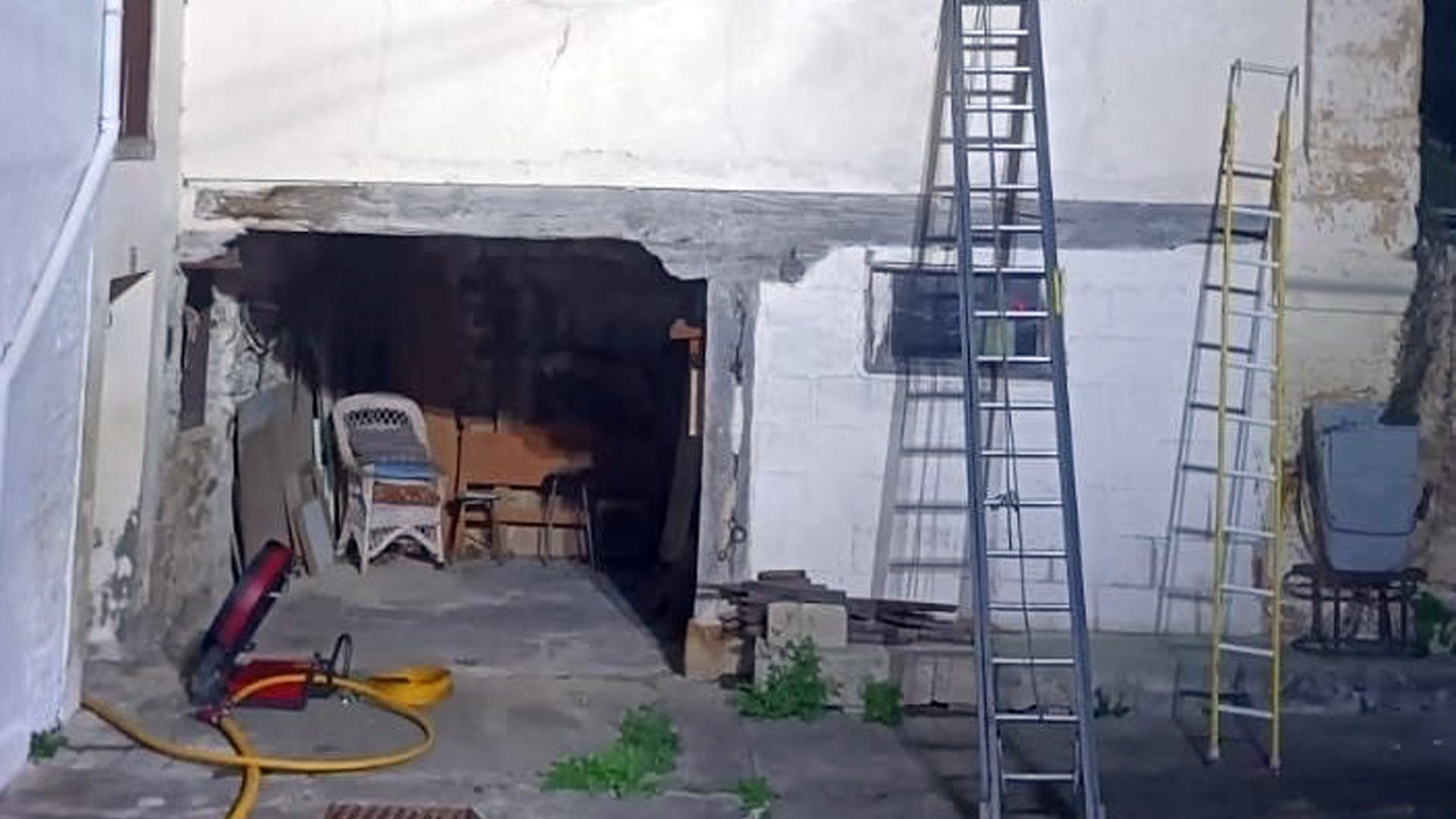 Vivienda donde se produjo el incendio en Heras