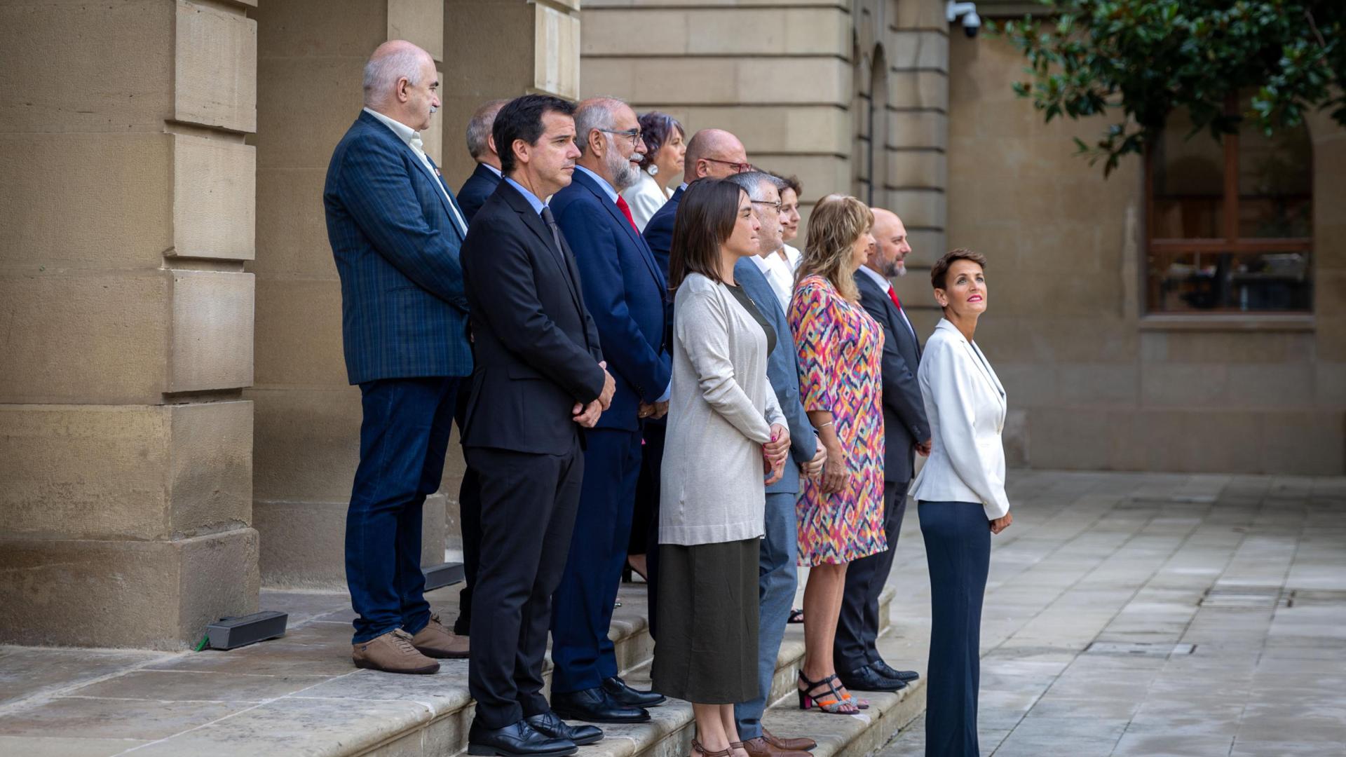 María Chivite al frente de su gabinete en una imagen del pasado mes de septiembre.