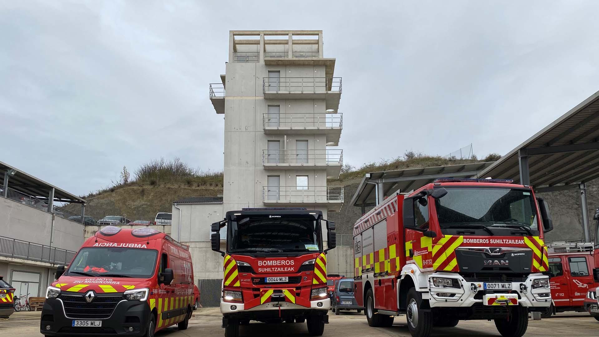 Los tres nuevos vehículos del Servicio de Bomberos