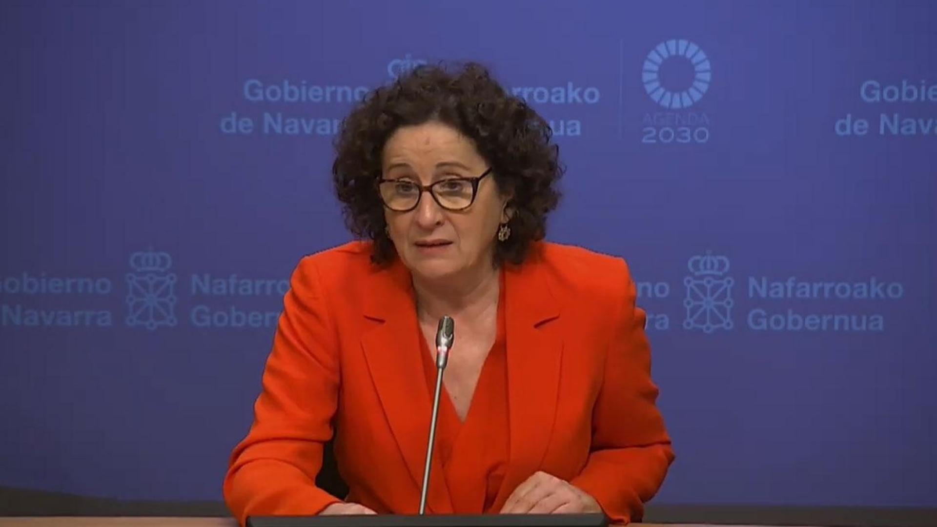 La consejera de Derechos Sociales, Economía Social y Empleo, Carmen Maeztu, en la presentación de la Evaluación de los estímulos al empleo para las personas perceptoras de la renta garantizada