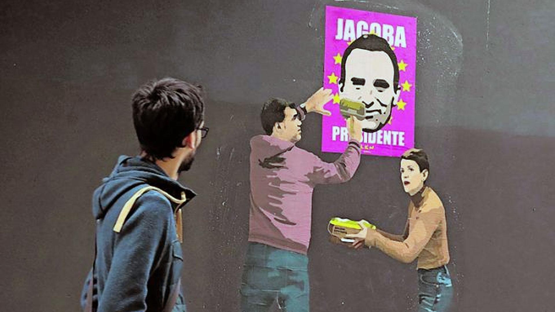 Una de las obras del artista anónimo LKN