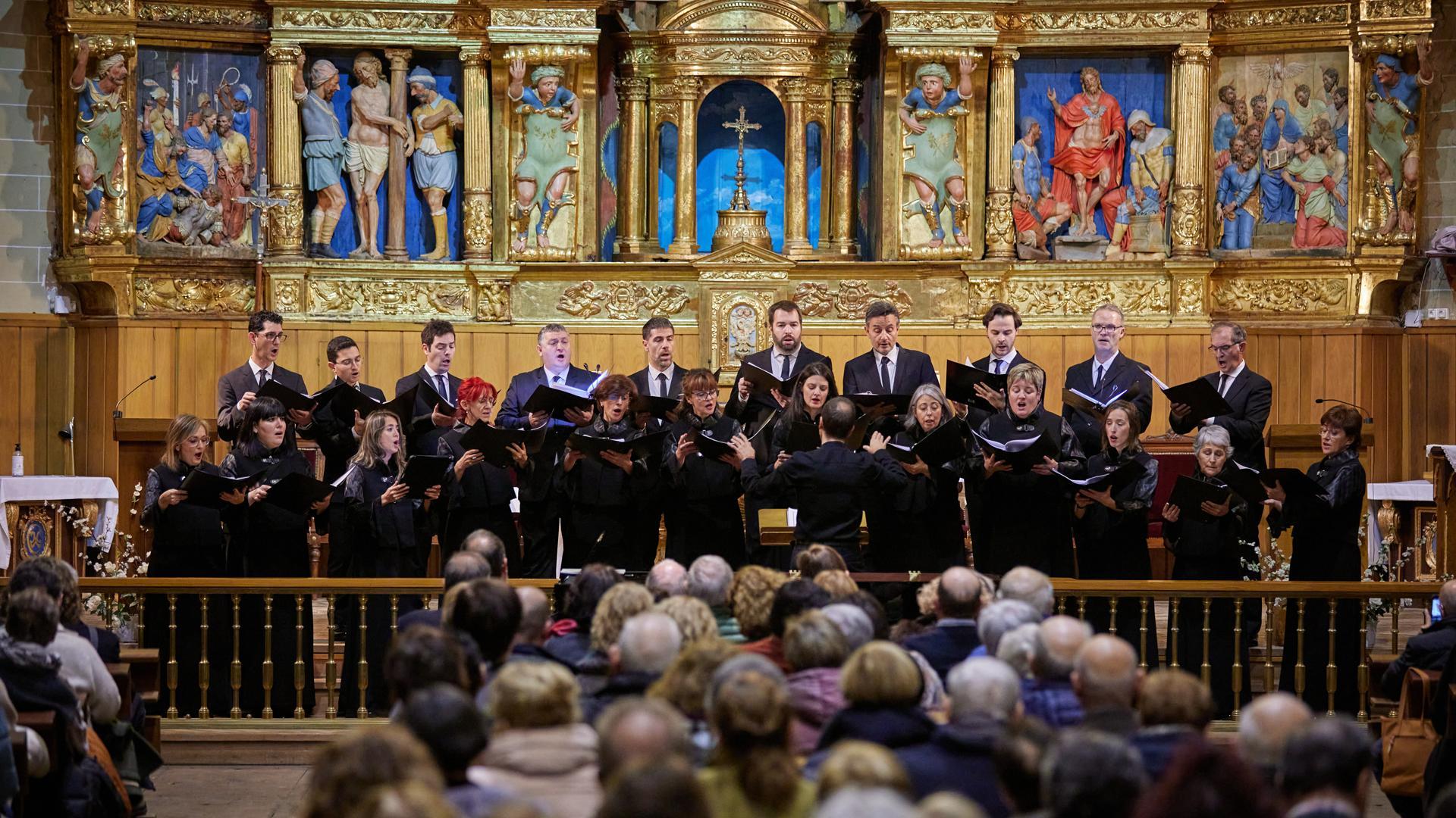 La Coral de Cámara de Pamplona, durante el concierto