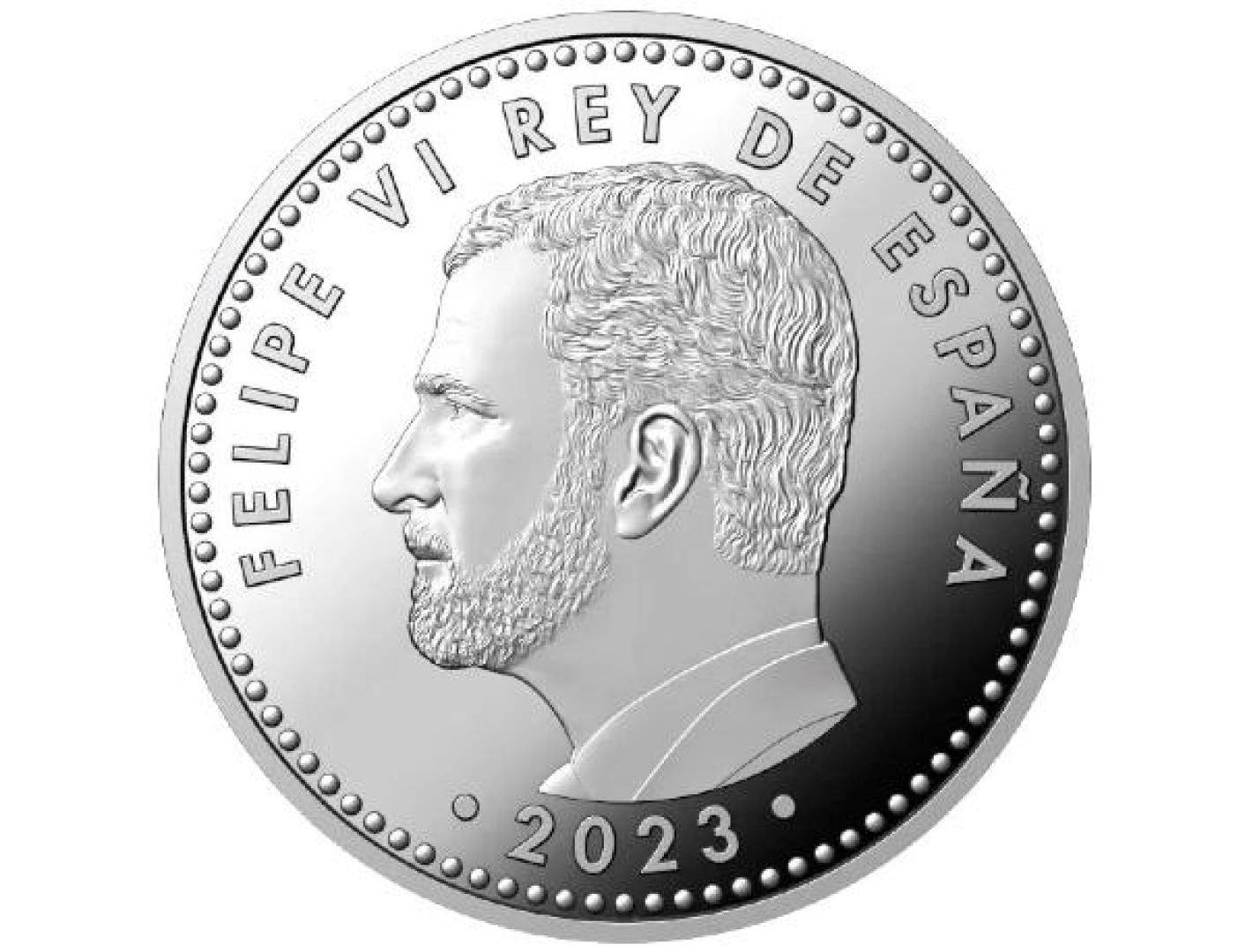 Nuevo busto del rey en el anverso de la moneda