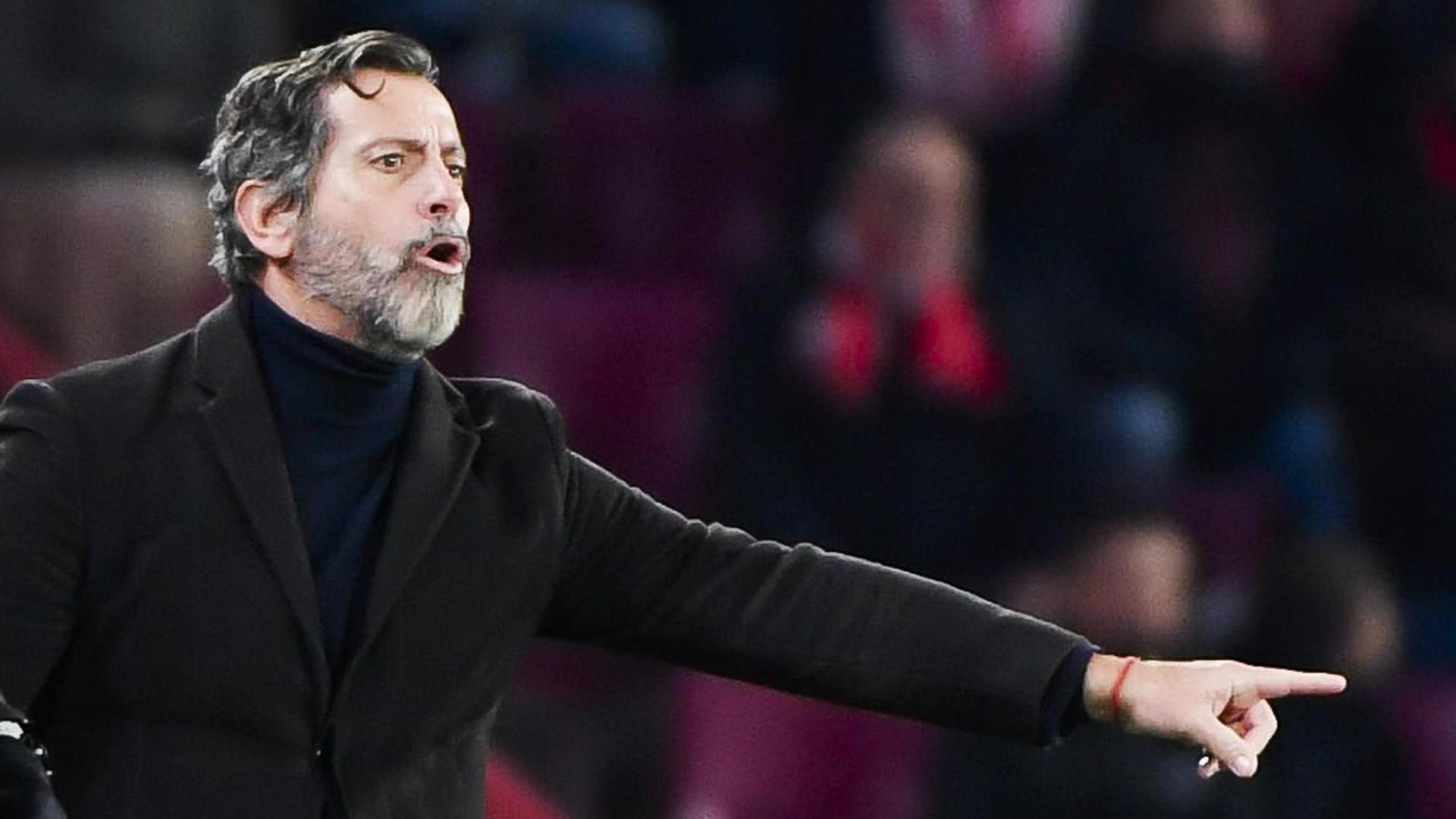 Quique Sánchez Flores, en su primer partido como entrenador del Sevilla