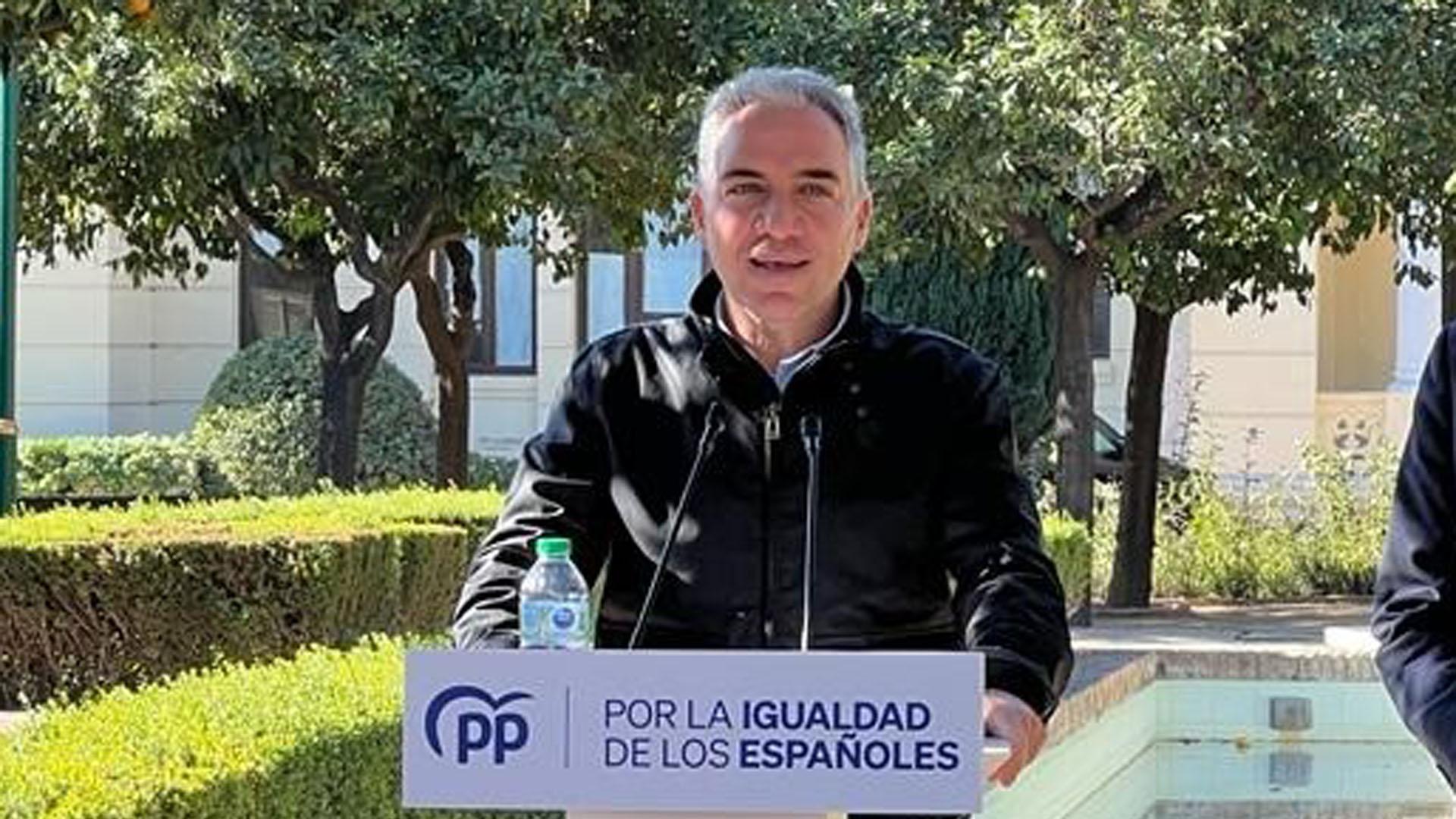 El vicesecretario de Coordinación Autonómica y Local y Análisis Electoral del PP, Elías Bendodo, este sábado en Málaga
