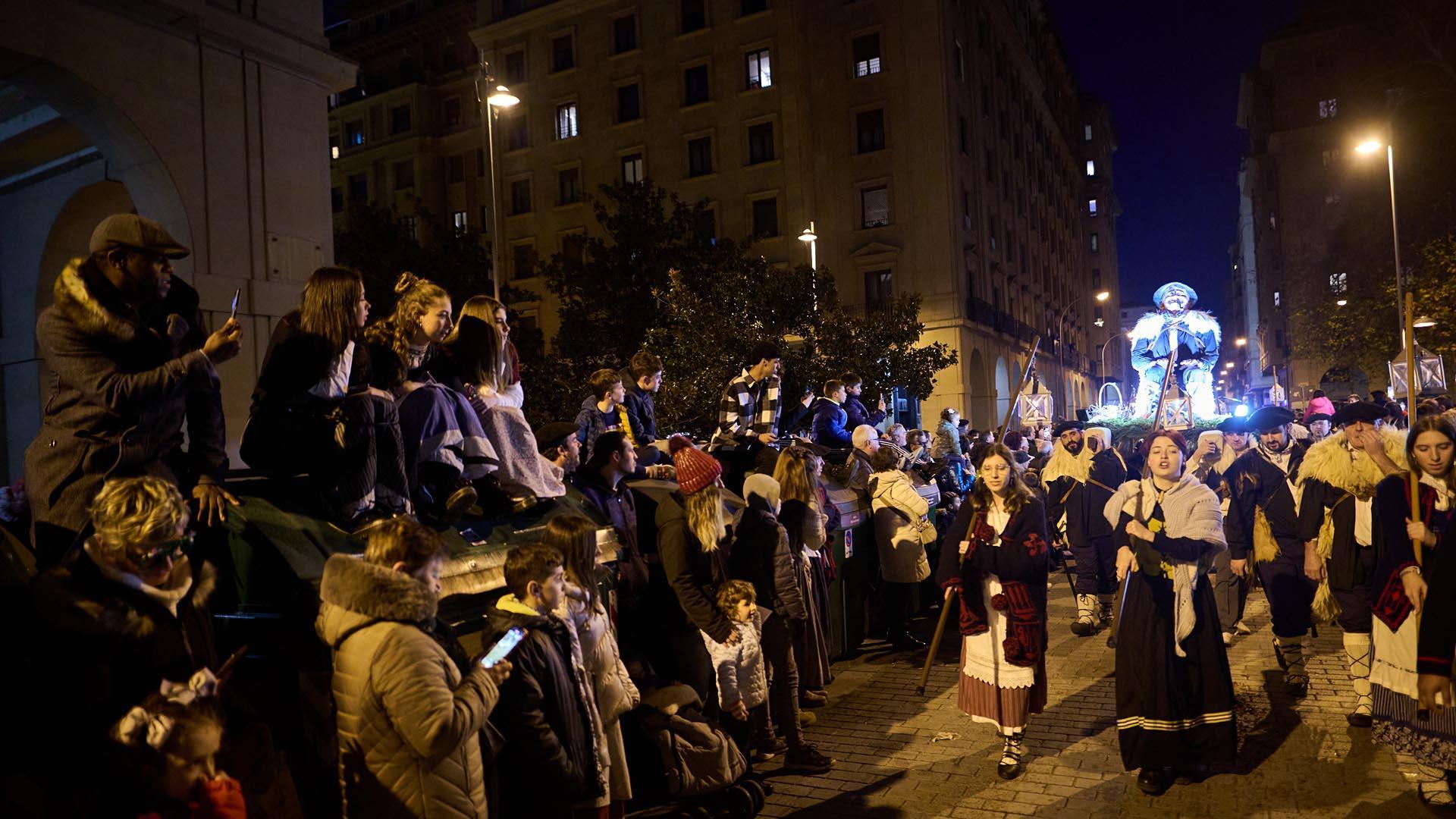 Visita del Olentzero a Pamplona este domingo, 24 de diciembre./