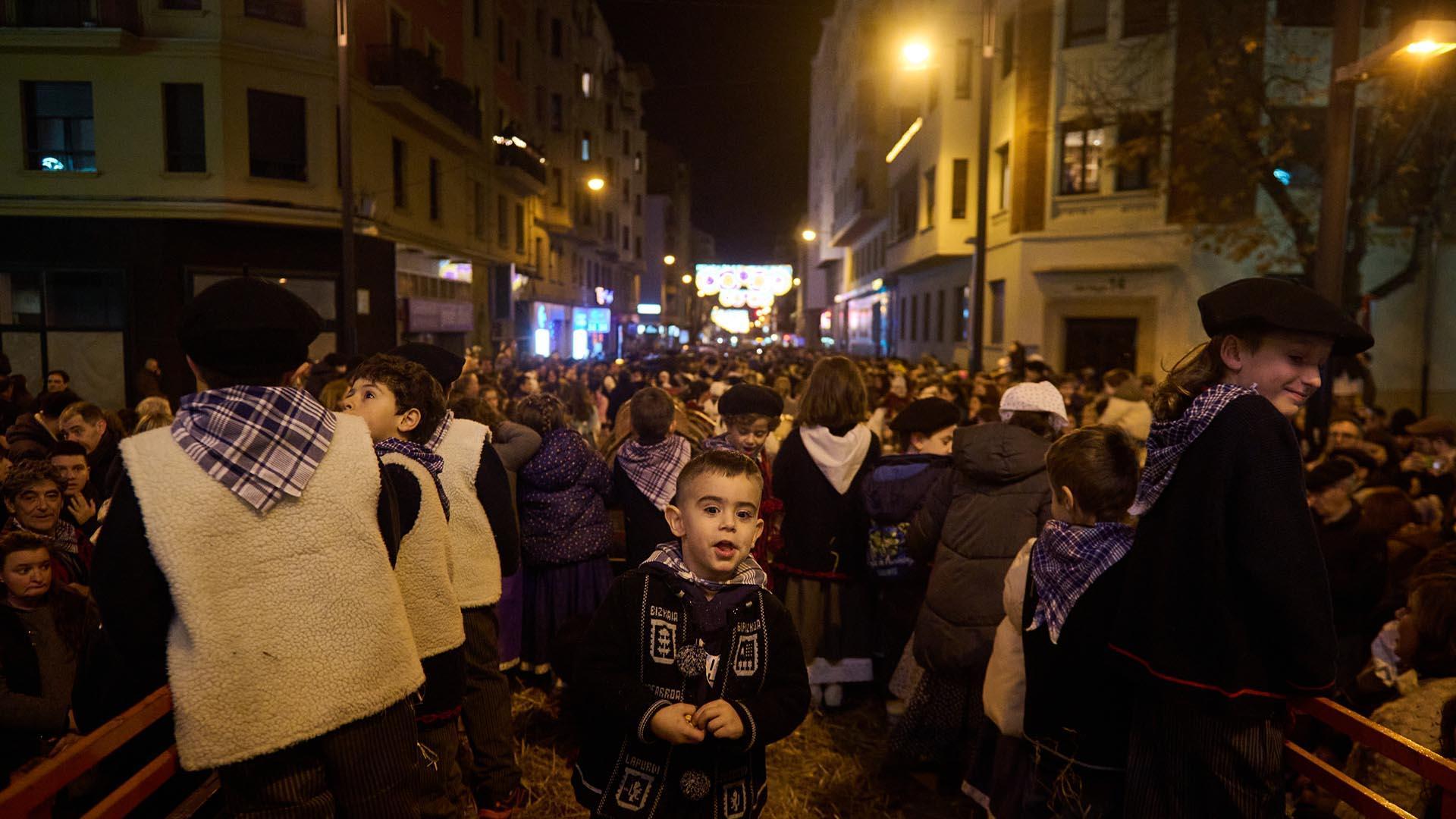 Visita del Olentzero a Pamplona este domingo, 24 de diciembre./