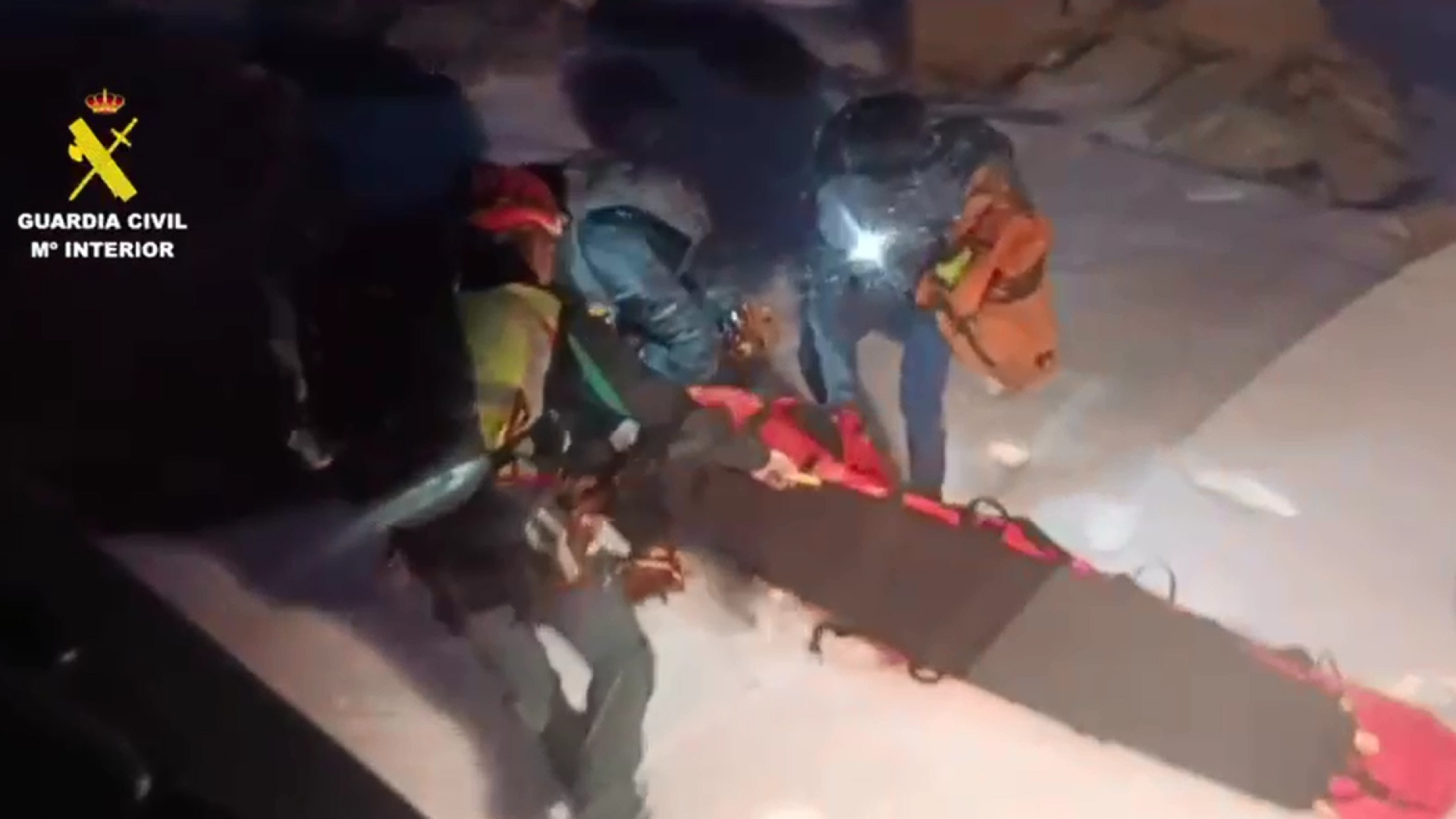 Rescate del joven pamplonés en Peña Forca