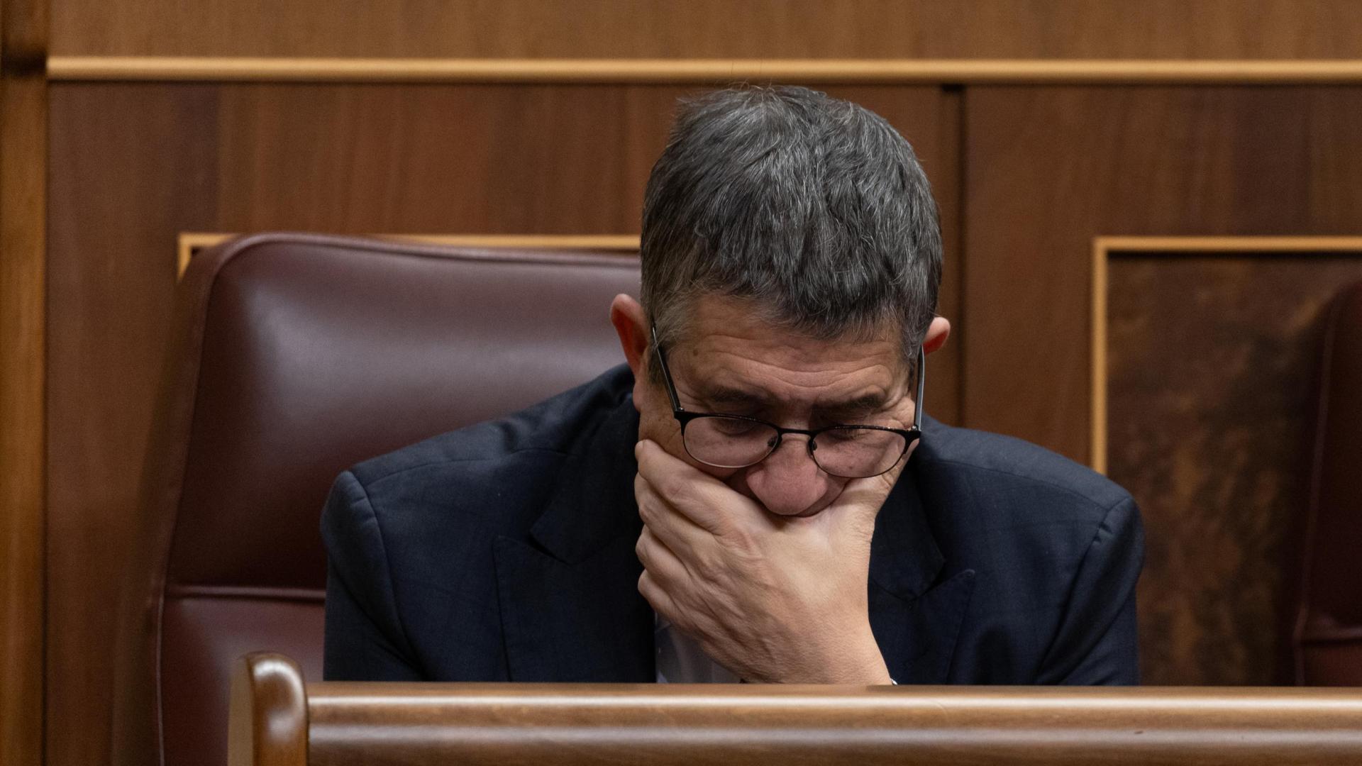 El portavoz del PSOE en el Congreso, Patxi López, durante una sesión plenaria