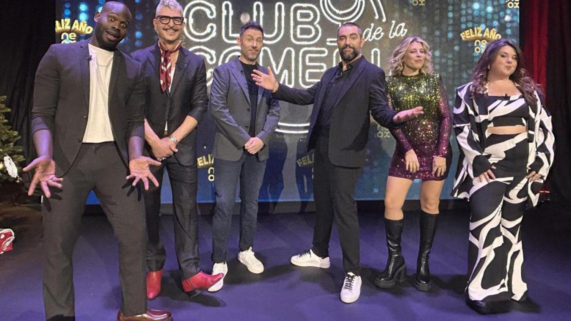 Dani Mateo, junto a los monologuistas que participarán en el especial de 'El club de la comedia' en Neox