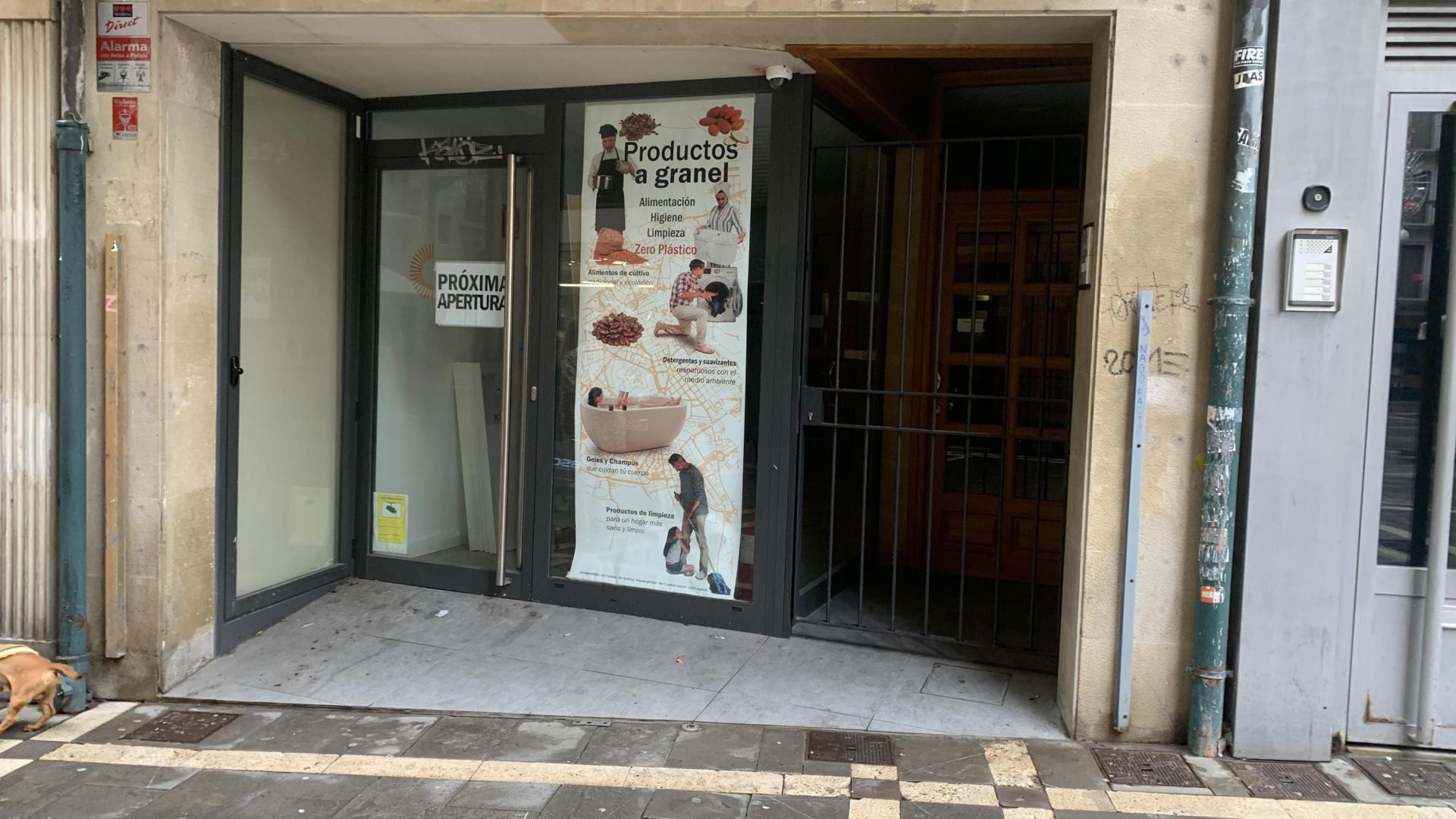 Próxima apertura de una tienda de productos a granel en la calle Calceteros de Pamplona