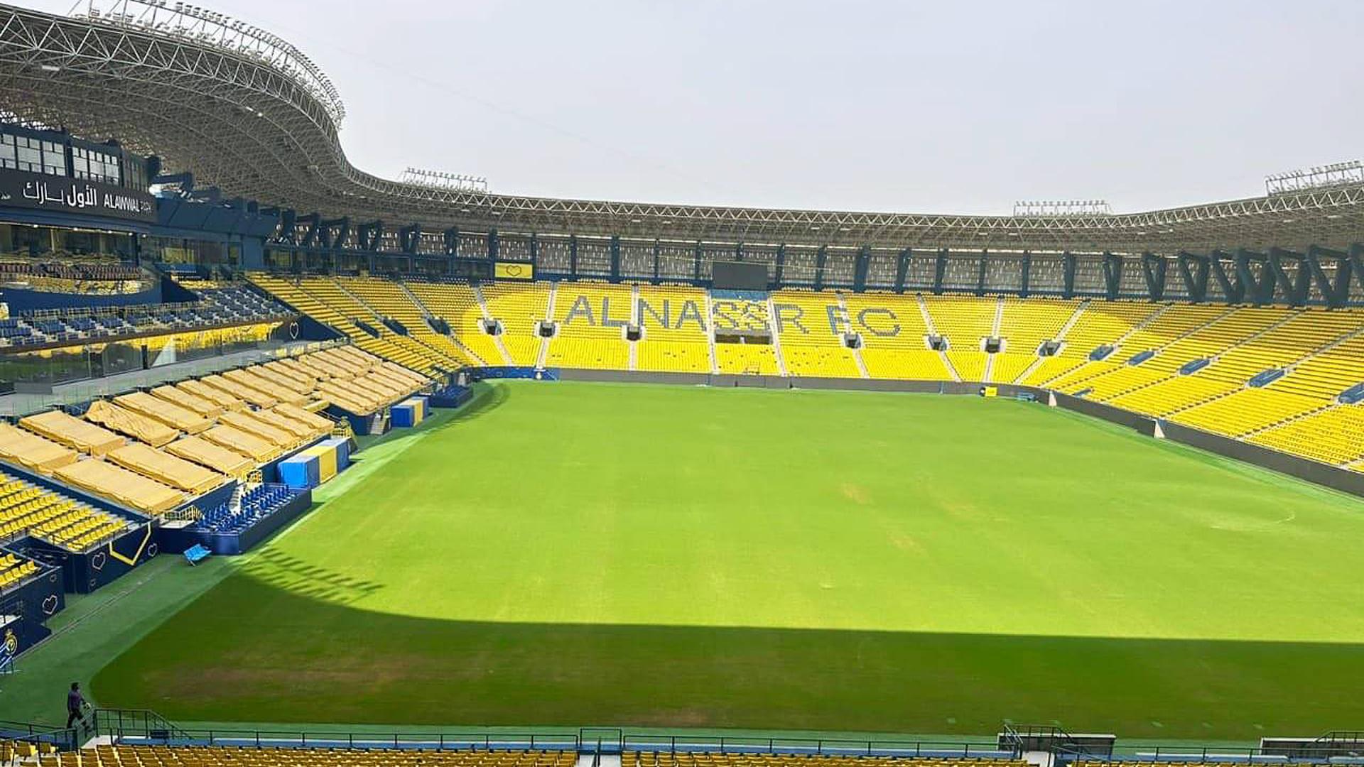 Vista general del estadio Al-Awwal Park de Riad, donde juega sus partidos el Al Nassr FC, equipo de Cristiano Ronaldo./