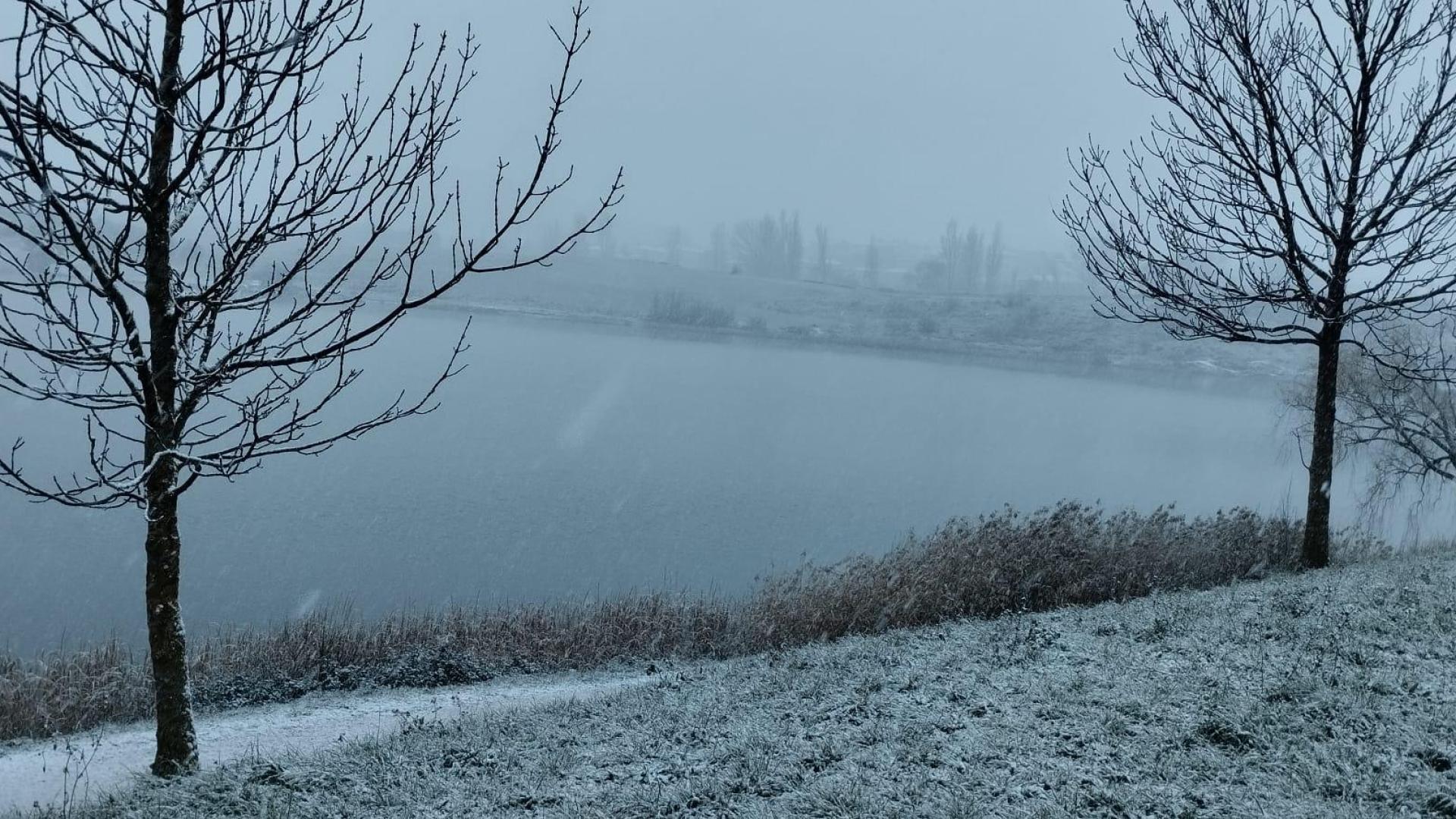 Balsa de la Morea, Beriáin, con nieve