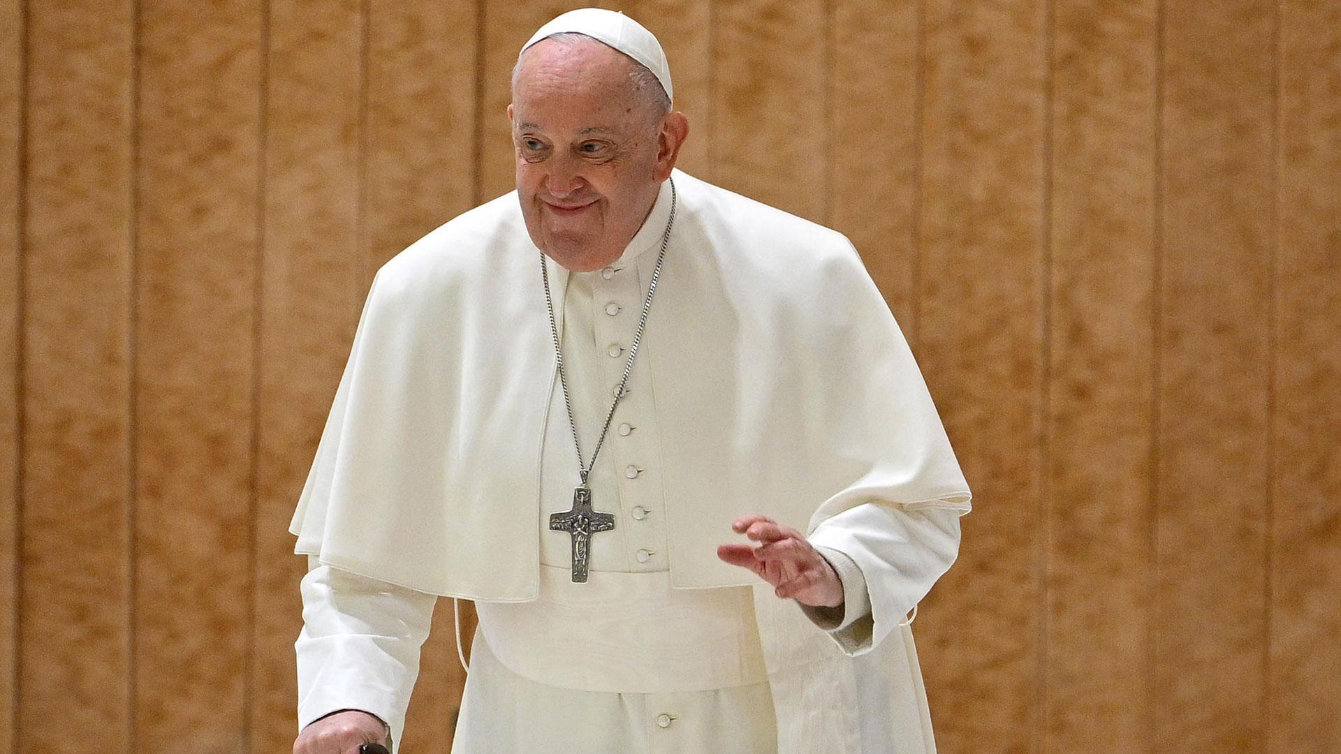 El papa Francisco durante su catequesis en la audiencia general