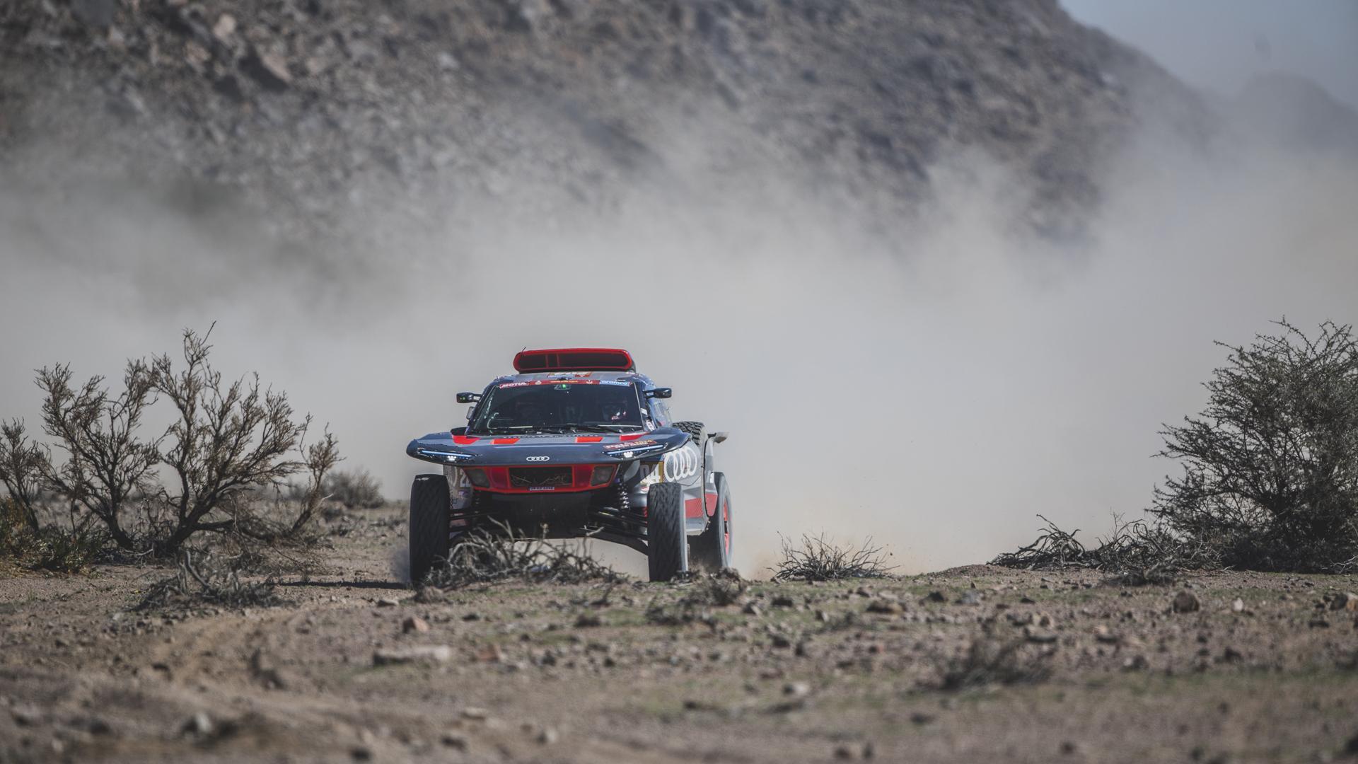Carlos Sainz, en el transcurso de la décima etapa del rally Dakar