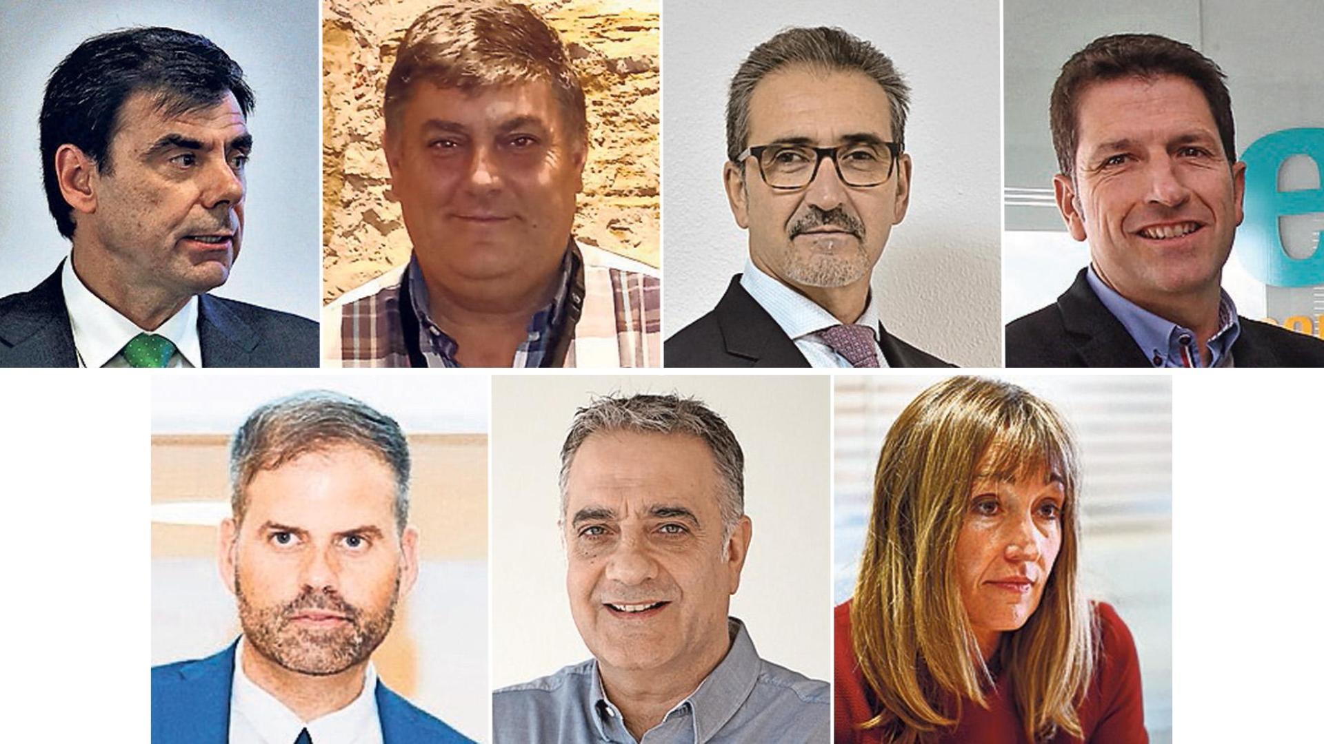 Ignacio Ugalde, Javier Marzo, Juan Carlos Equiza, Iñaki Ecay, Danny Imízcoz, Antonio Rodríguez y Elena Alemán