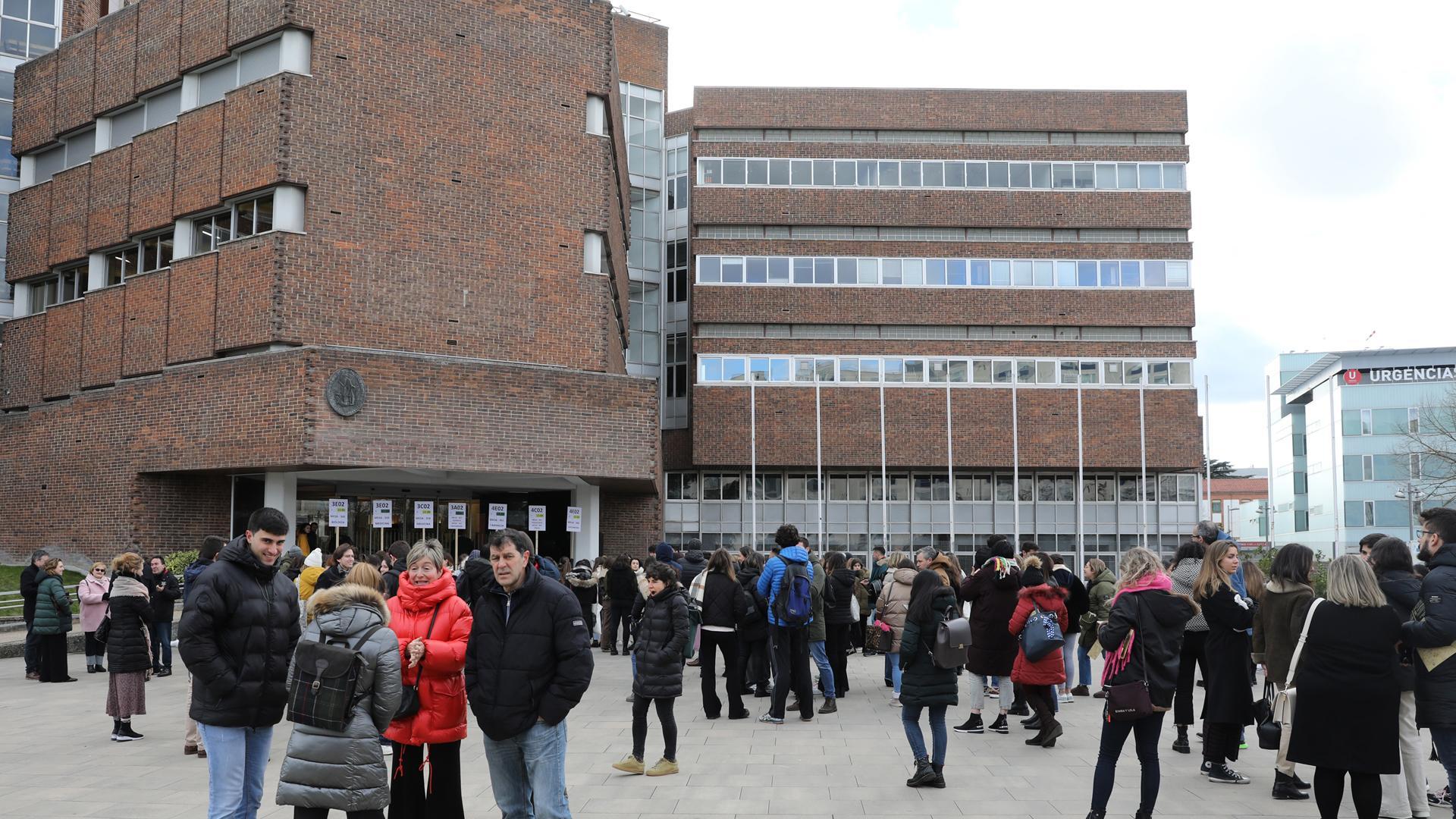 Momentos previos al examen de formación sanitaria especializada en enero de 2023