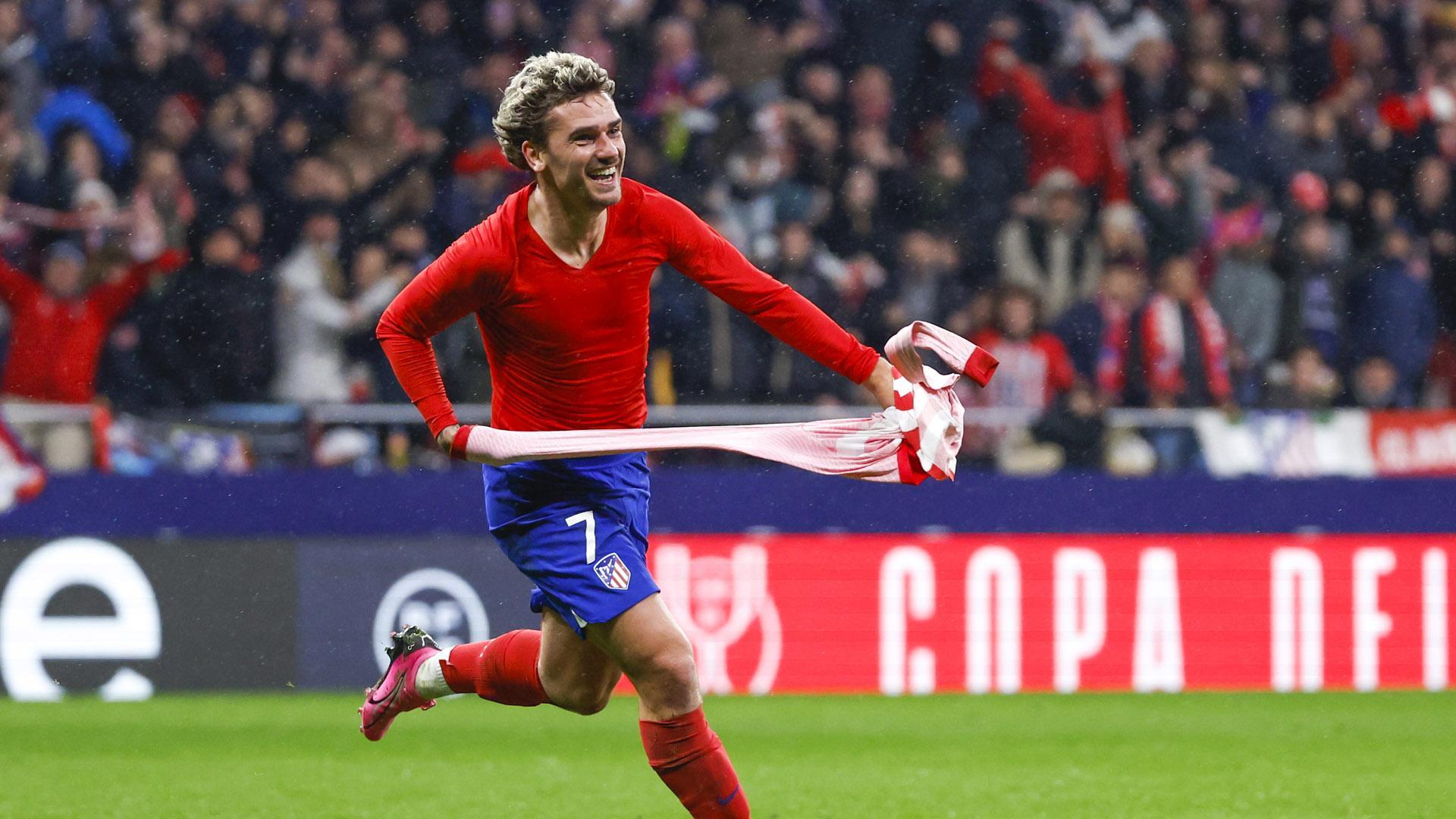 Griezmann celebra el gol que anotó en la prórroga
