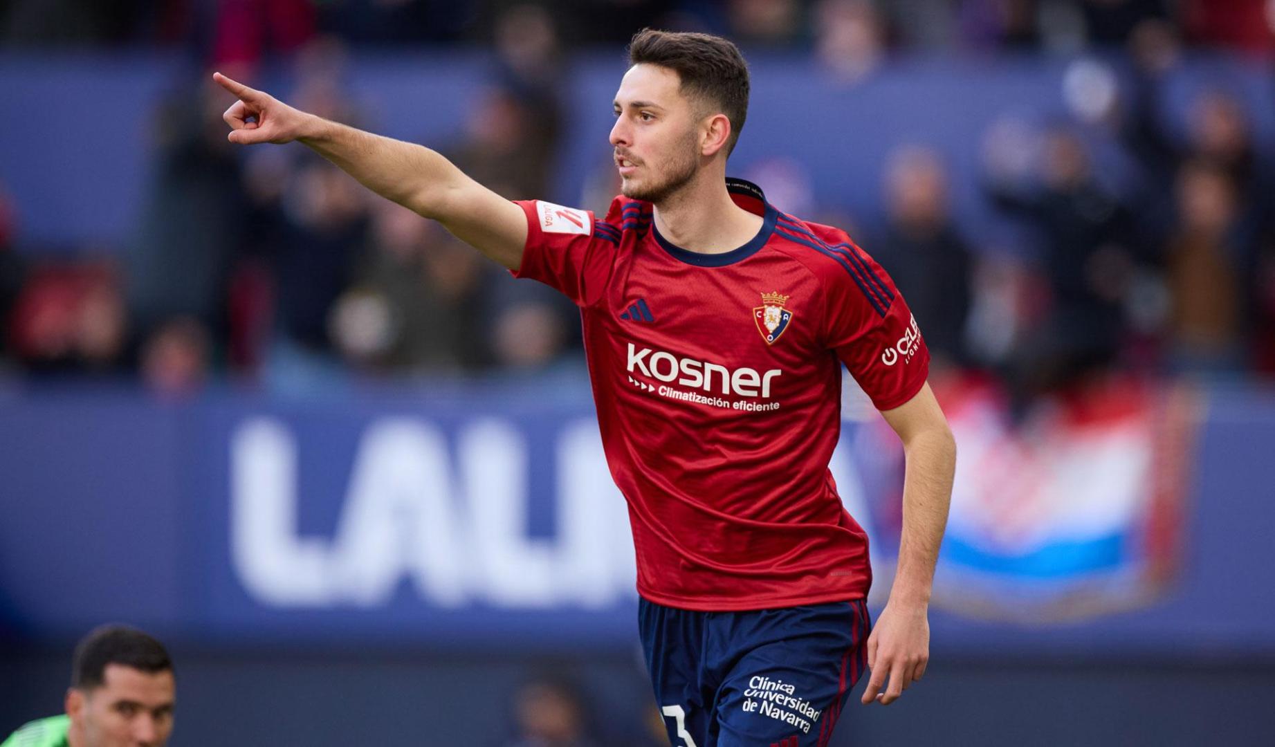 Rául García de Haro celebra su gol ante el Getafe