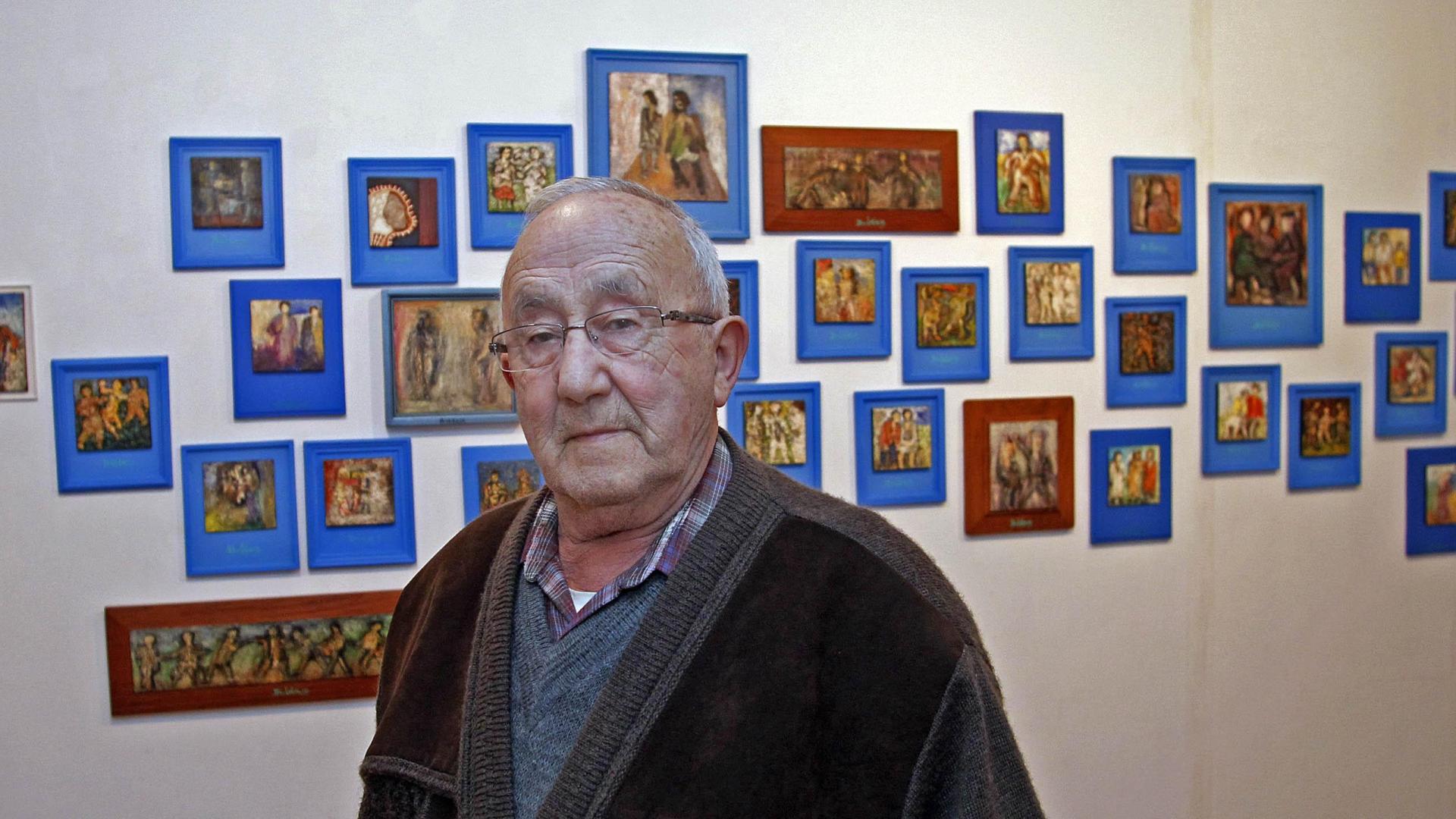 Patxi Buldain en una exposición de la propia fundación Buldain de Huarte