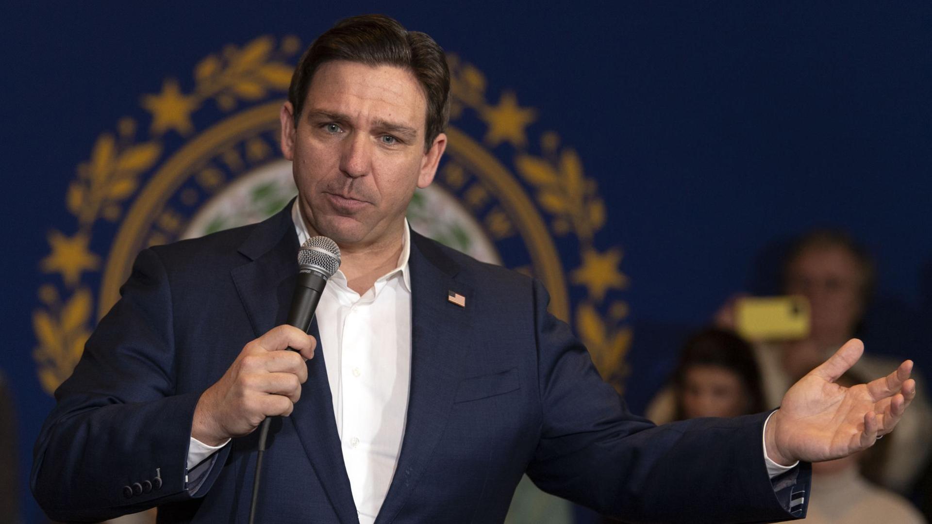 Ron DeSantis, en un acto de campaña