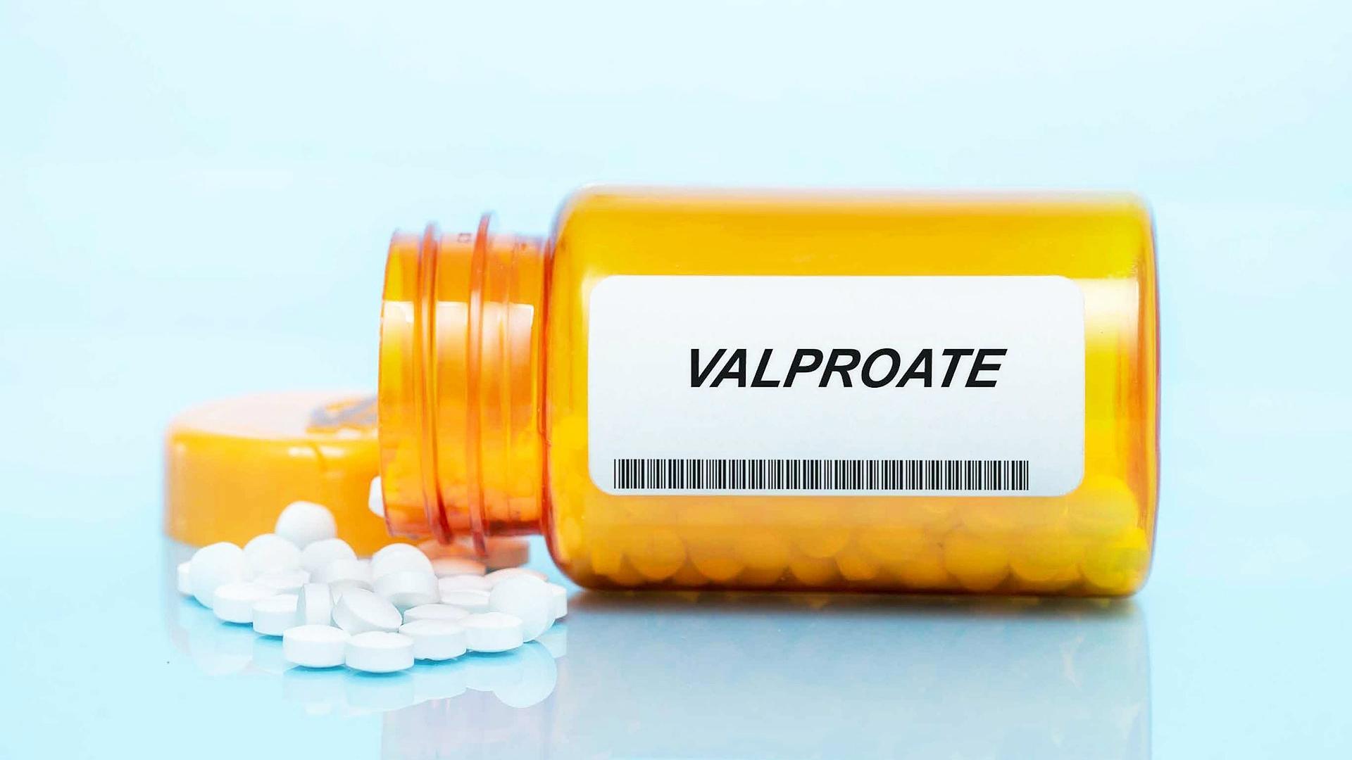 Un bote con Valproate./