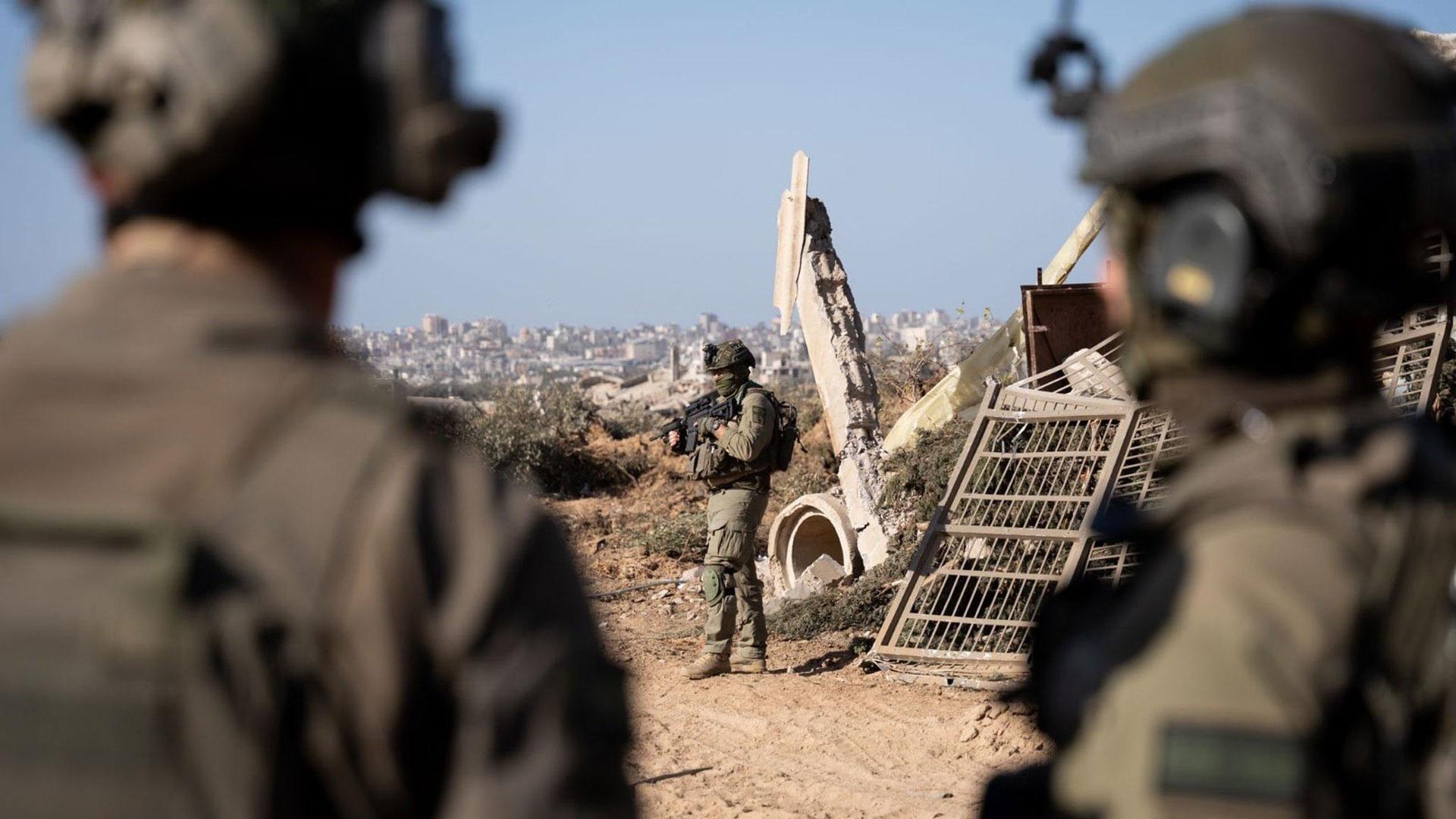 Militares israelíes en la Franja de Gaza
