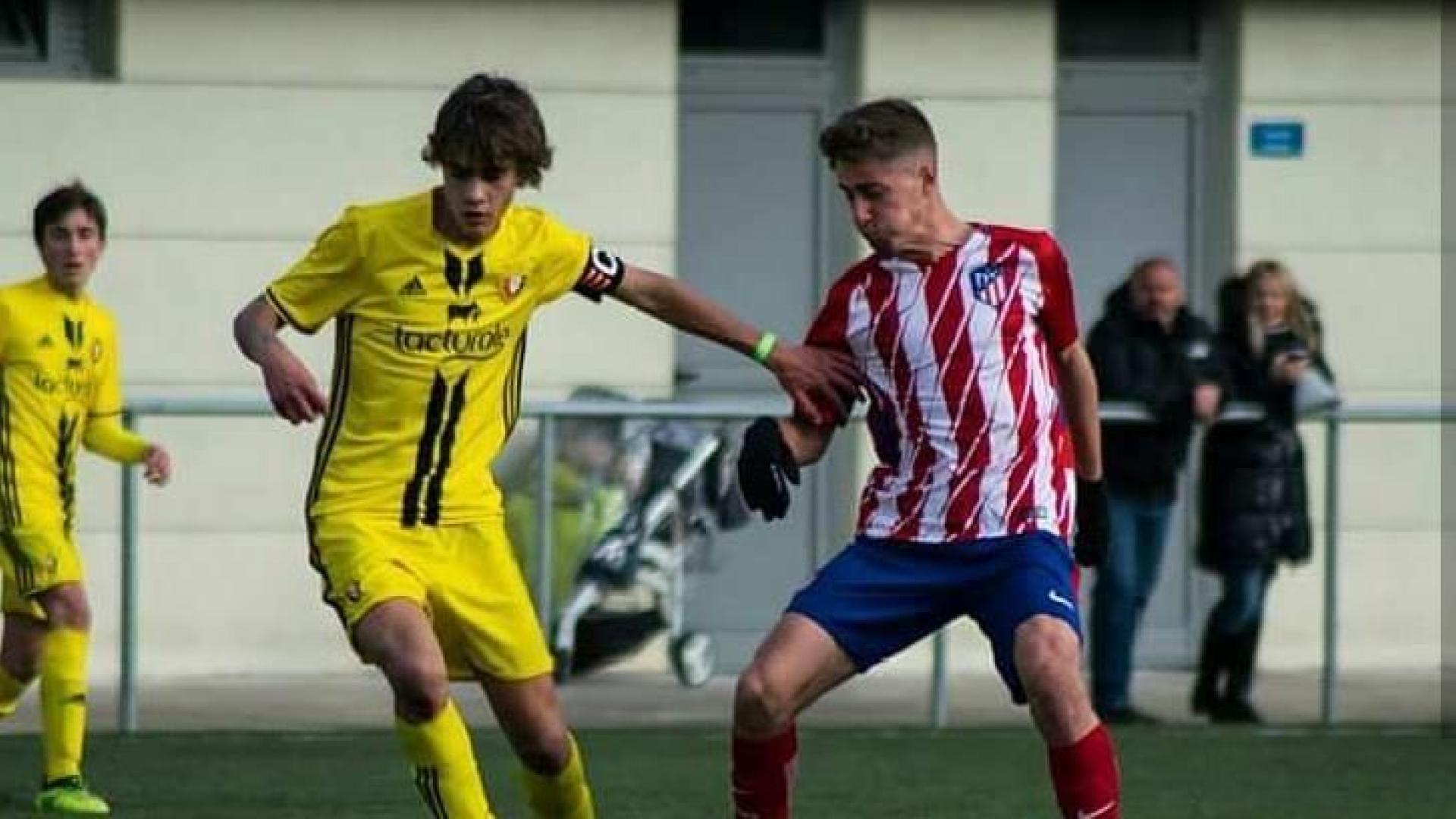 Hugo Rincón, en un torneo con Osasuna siendo cadete